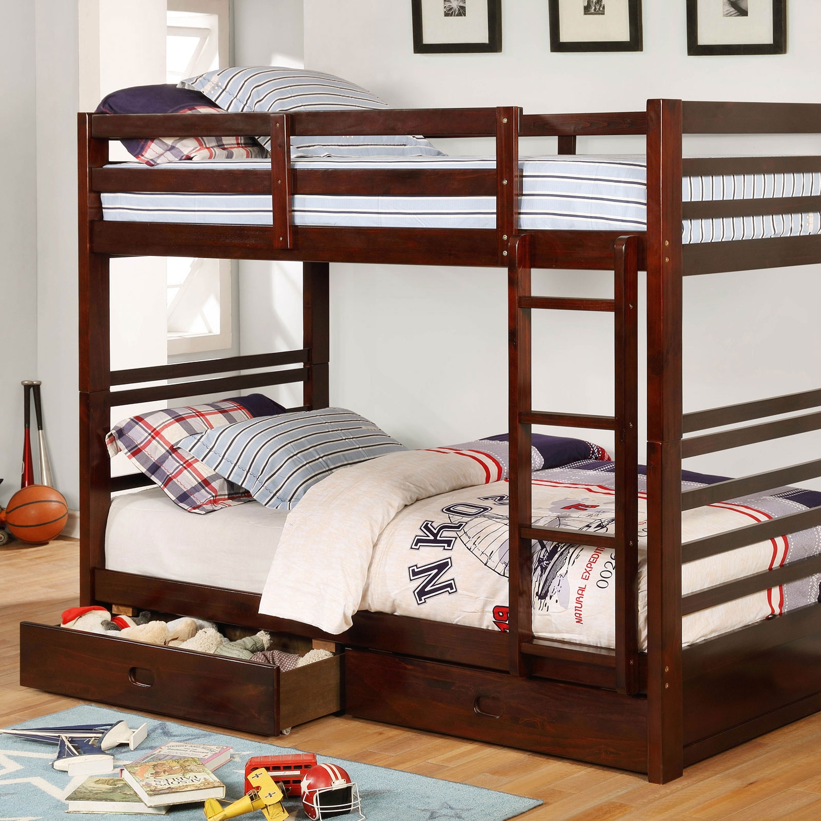 Furniture of America Bedroom Twin/Twin Bunk Bed CM-BK588T-EX-BED