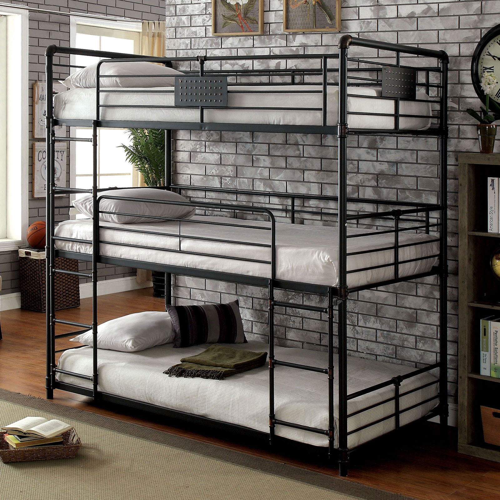 Furniture of America Twin/Twin/Twin Bunk Bed CM-BK912-BED