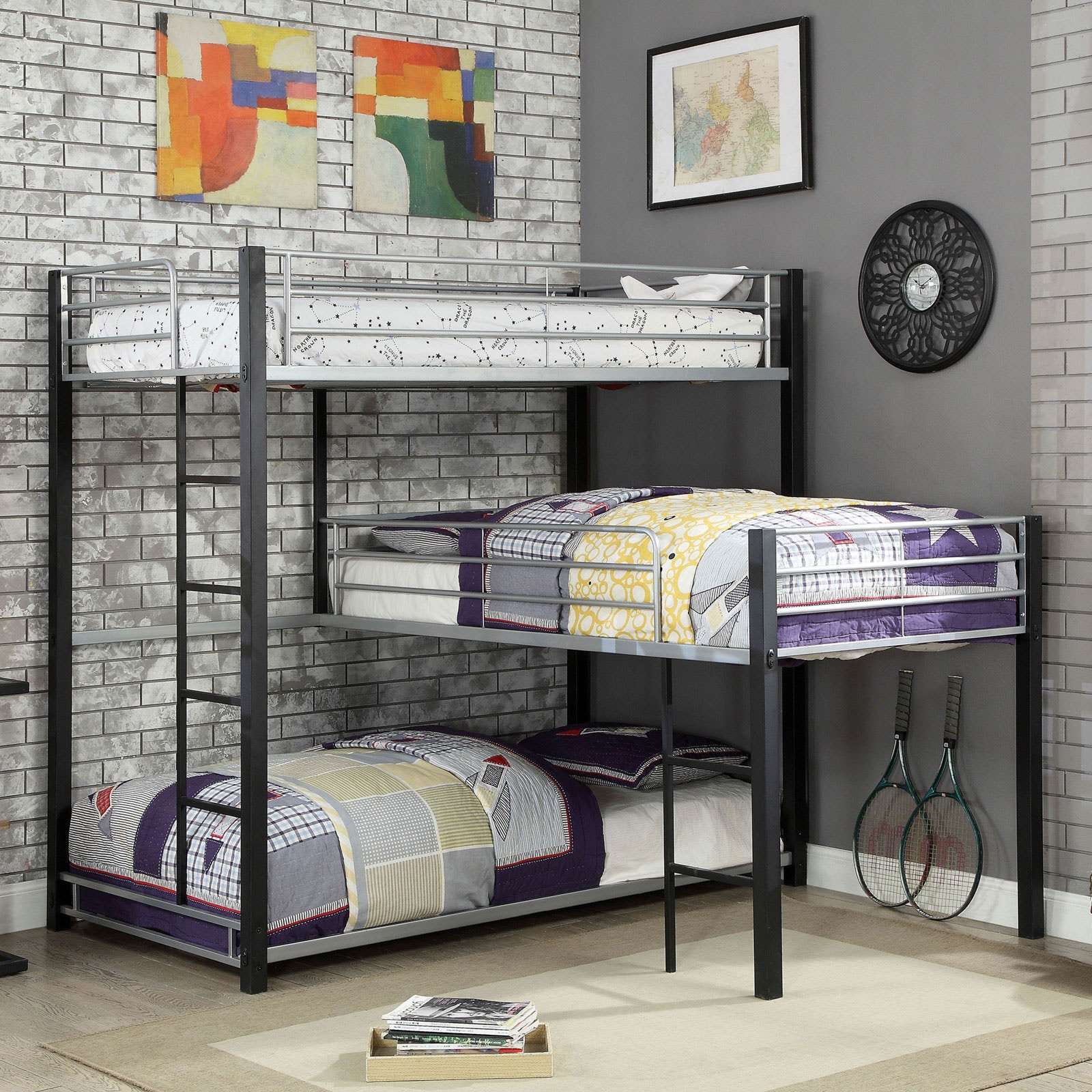  Twin Triple Decker Bed 