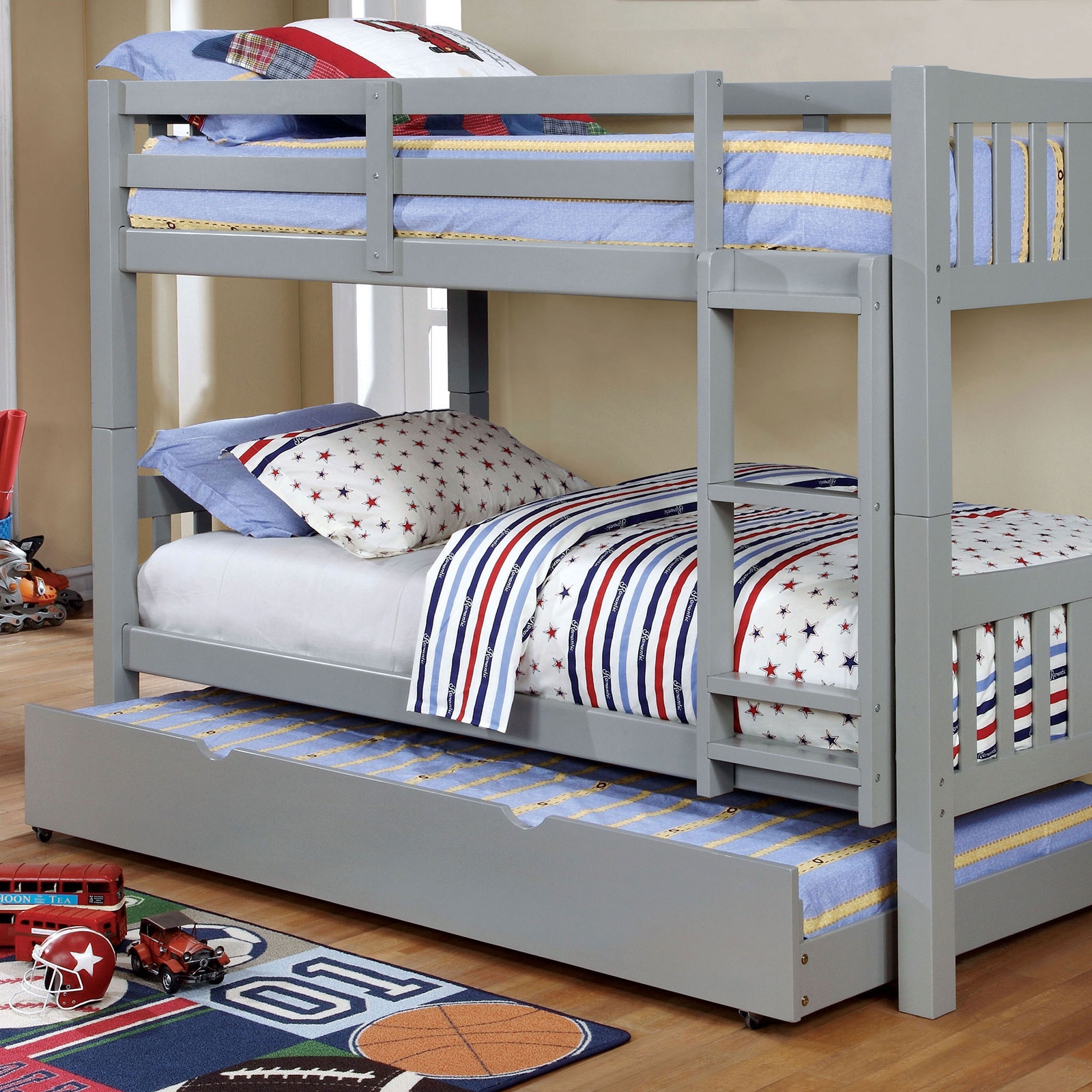 Furniture of America Twin/Twin Bunk Bed CM-BK929GY-BED