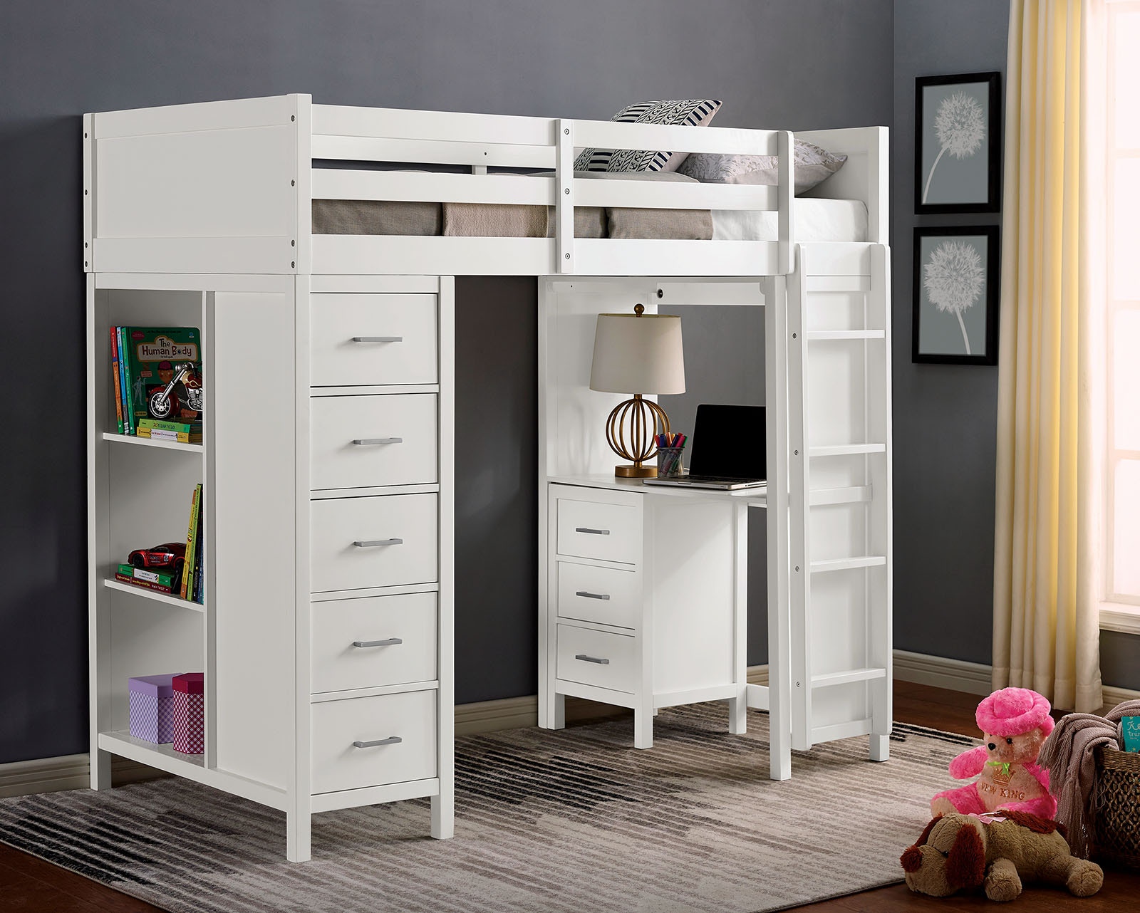 Furniture of America Bedroom Twin Loft Bed CMBK970BED Furniture