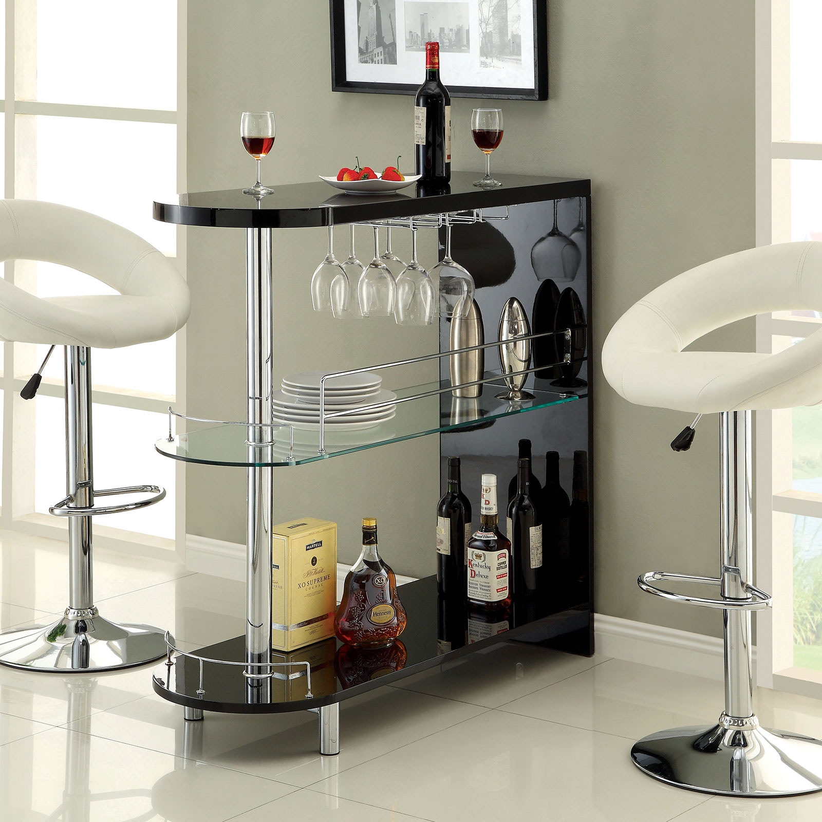 Furniture of America Casual Dining Mini Server CM-BT8333-BK