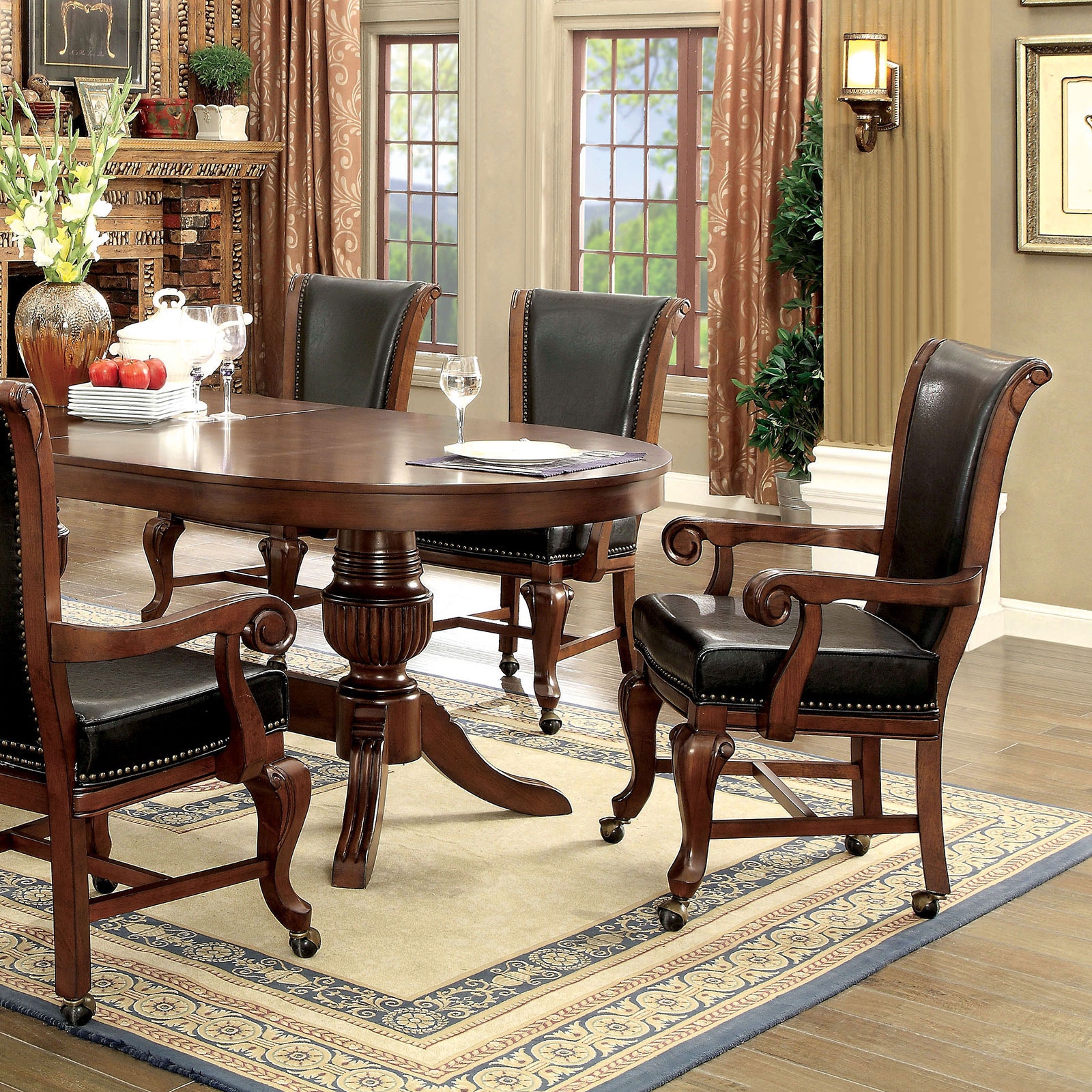 Furniture of America Bar and Game Room Game Table CMGM367CHTTABLE