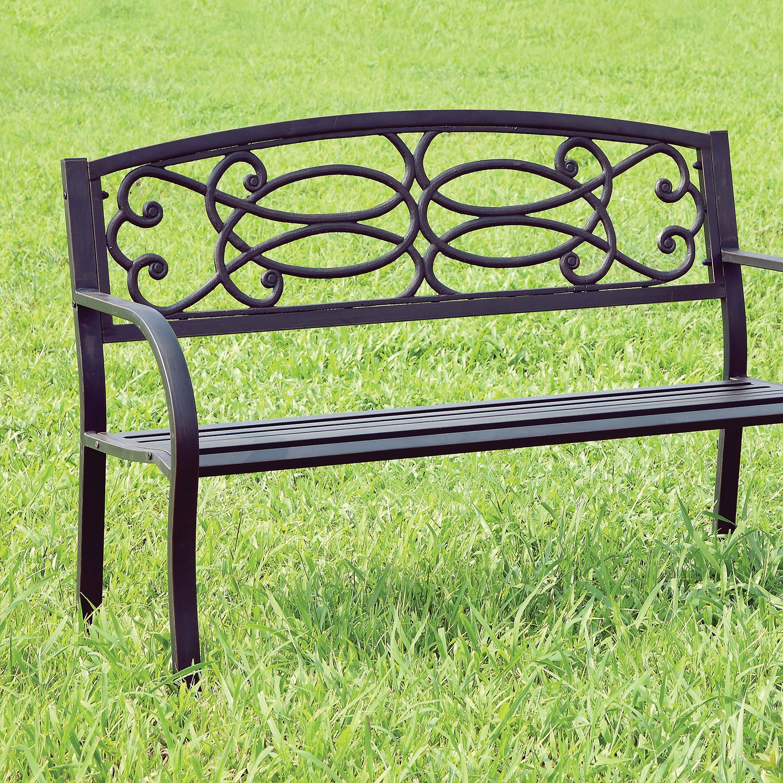 patio steel bench