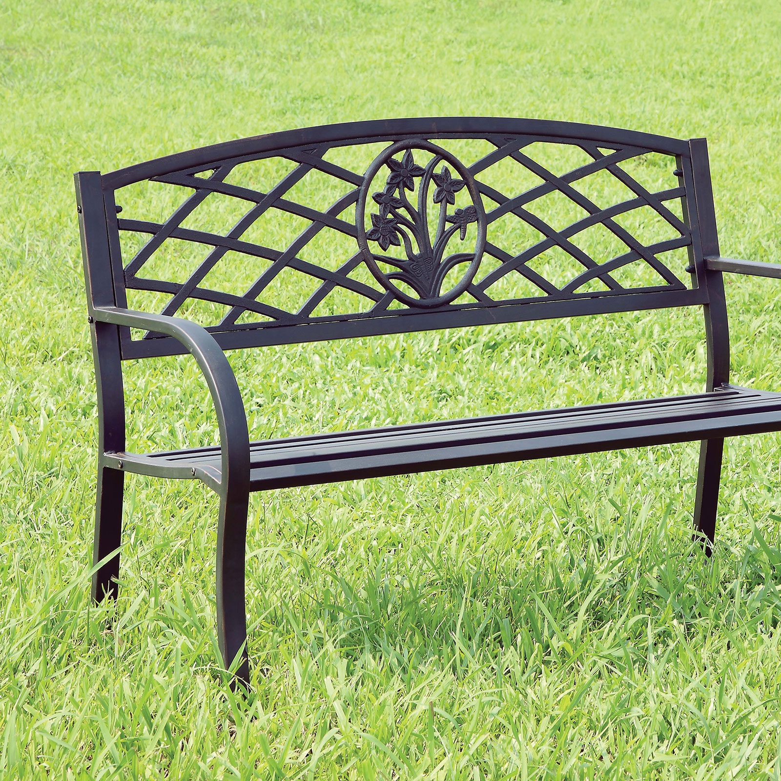 patio steel bench