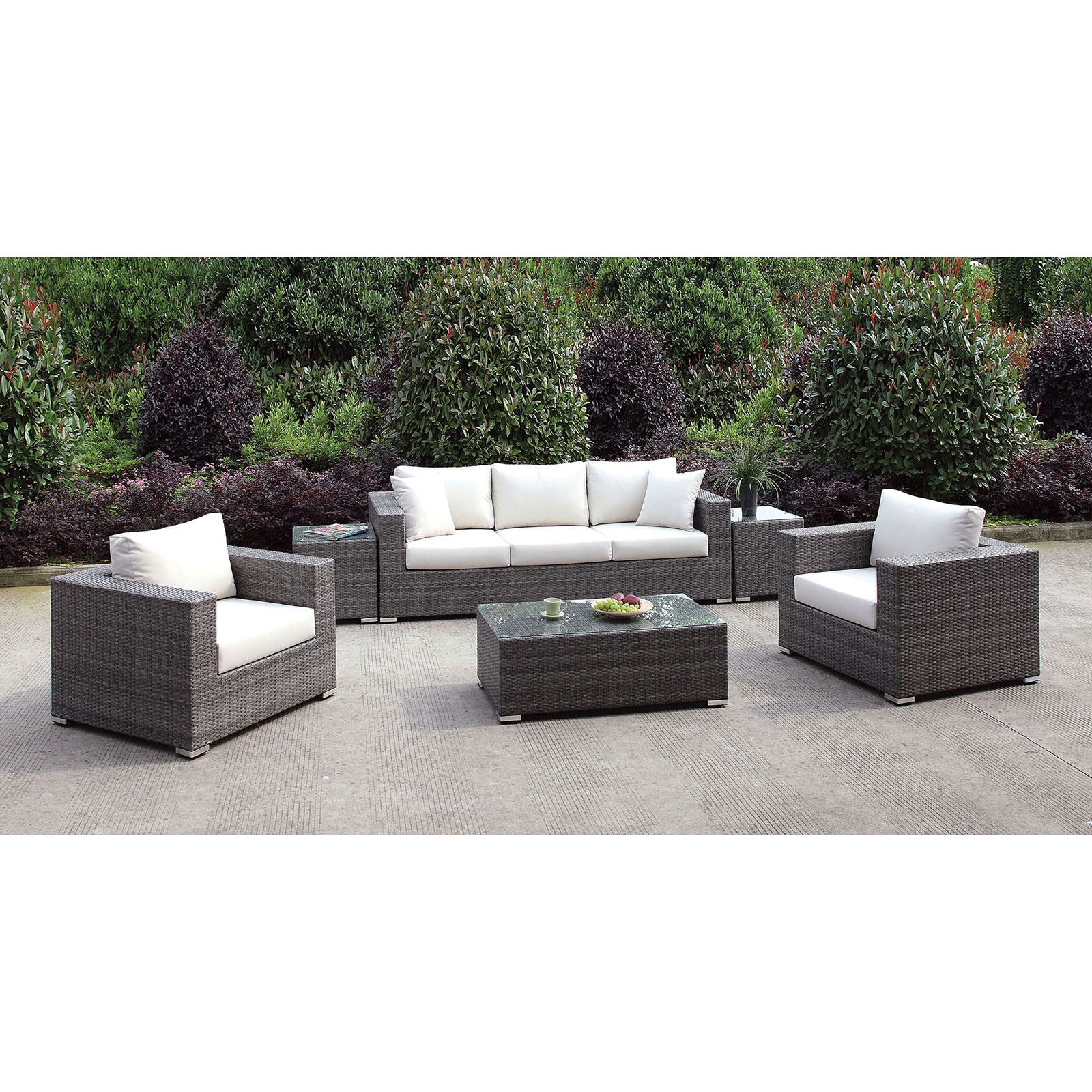 Furniture of America Sofa 2 Chairs 2 End Tables Coffee Table CM-OS2128-SET20