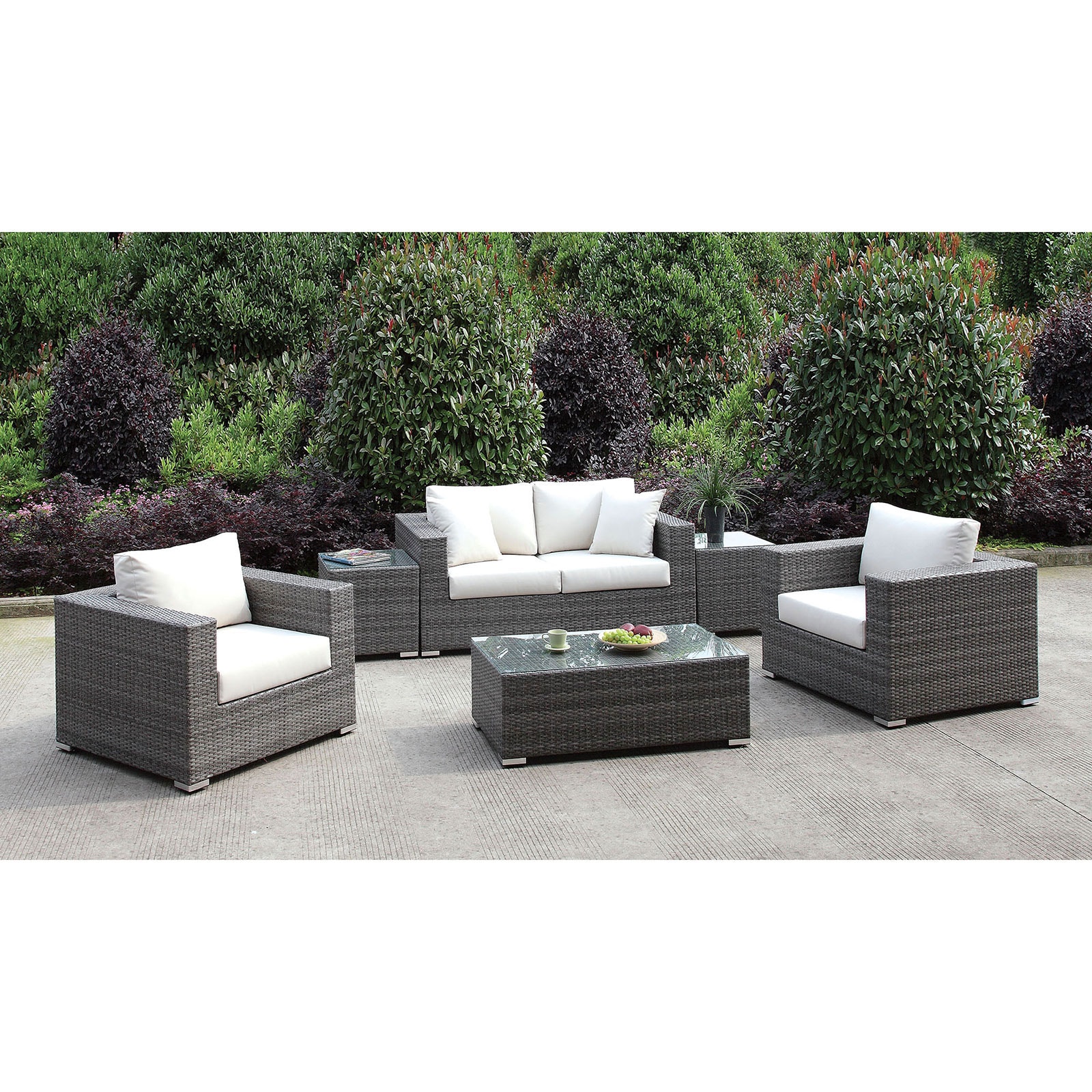 Furniture of America Loveseat 2 Chairs 2 End Tables Coffee Table CM-OS2128-SET22