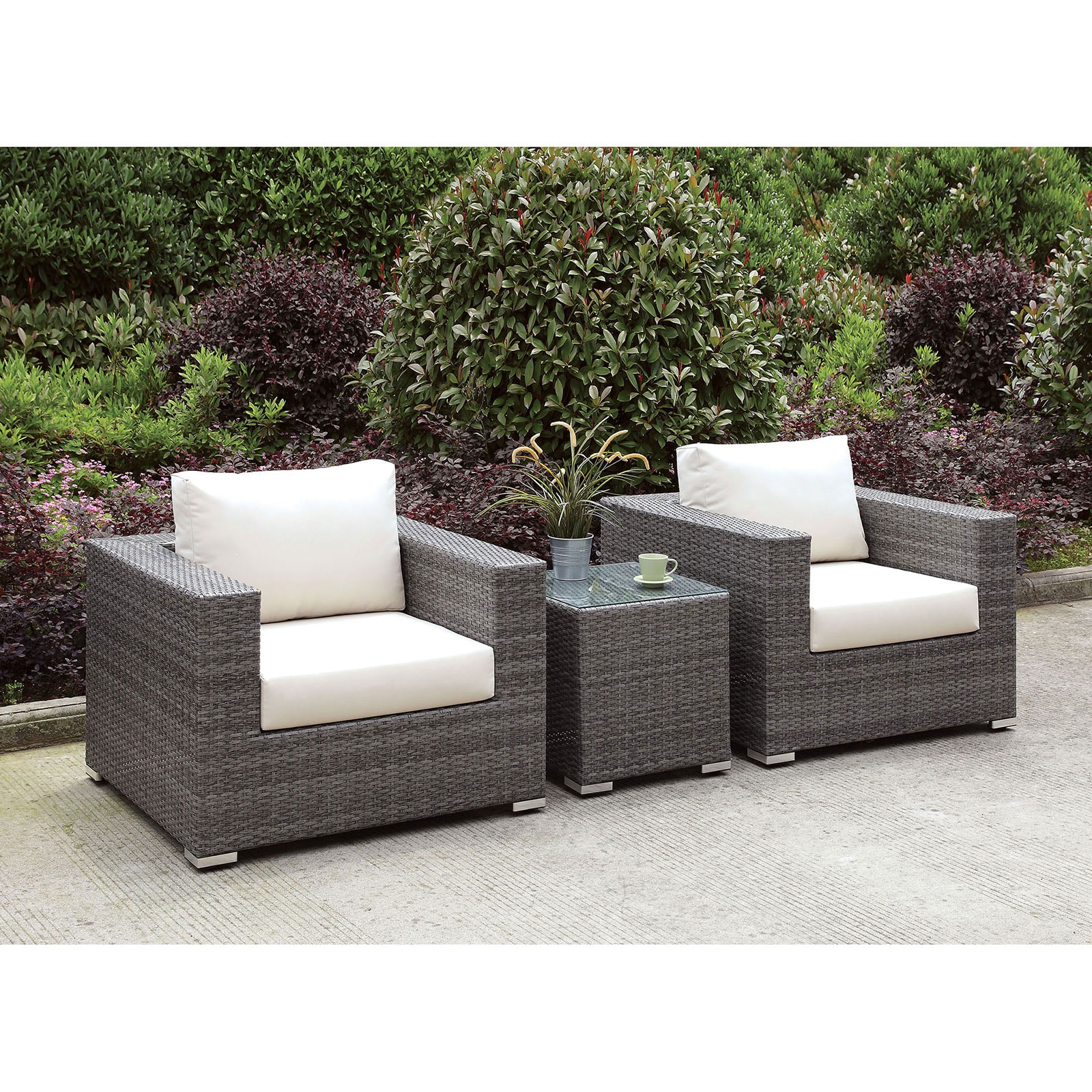 Furniture of America 2 Chairs End Table CM-OS2128-SET27