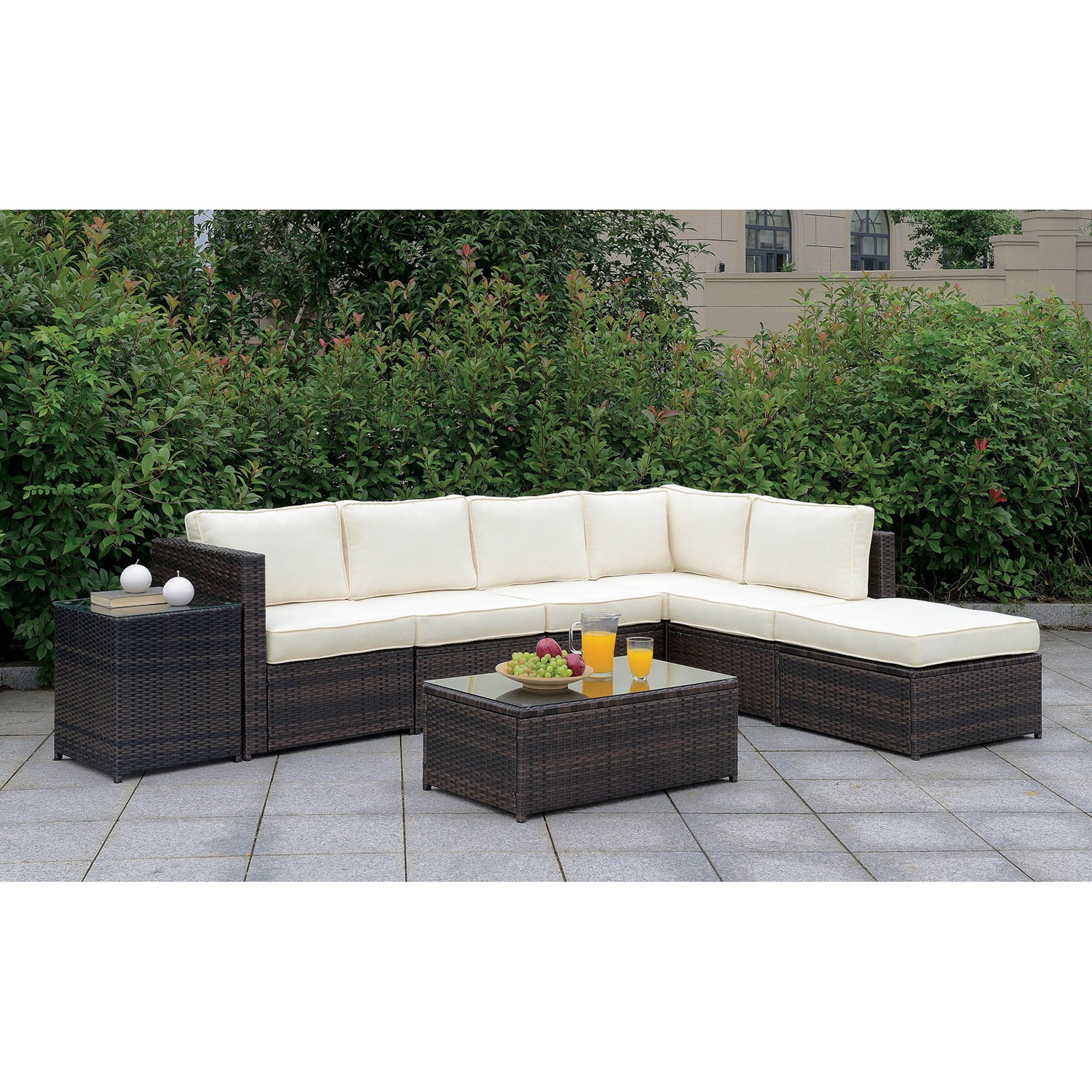 Furniture of America L-Sectional Coffee Table End Table CM-OS2136-SET5