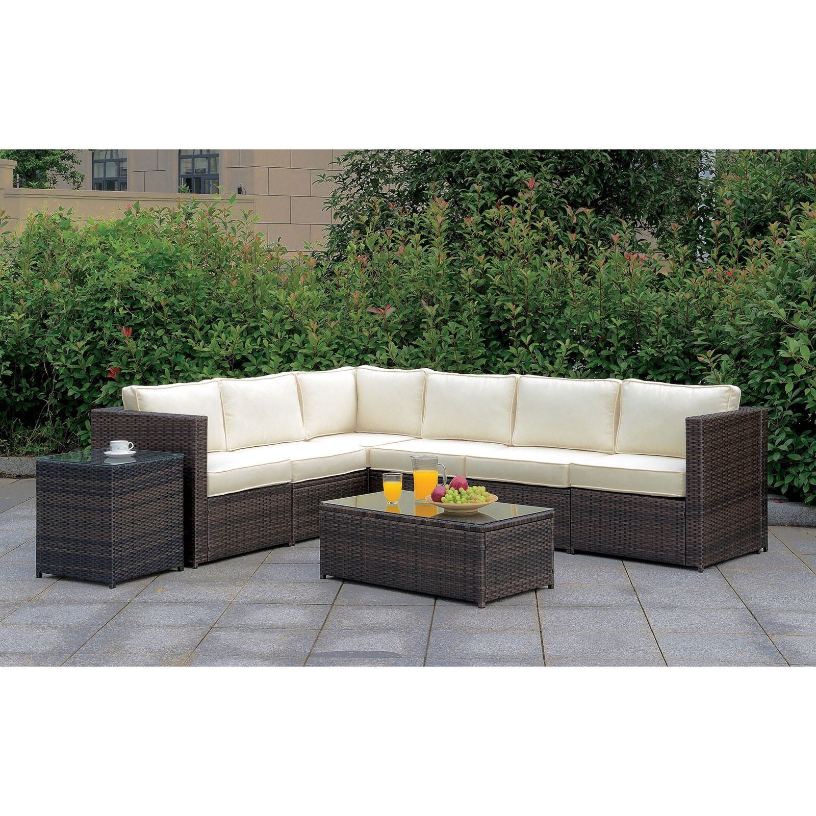 Furniture of America L-Sectional Coffee Table End Table CM-OS2136-SET8