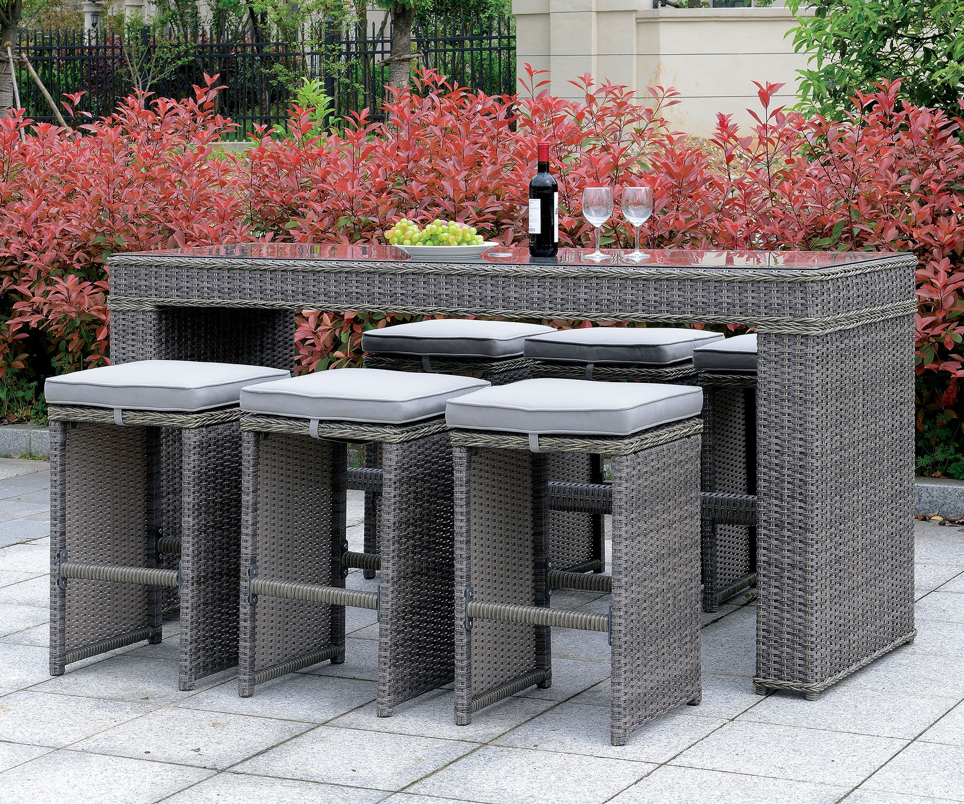 Furniture of America 7 Pc. Patio Dining Table CM-OT1847-7PC