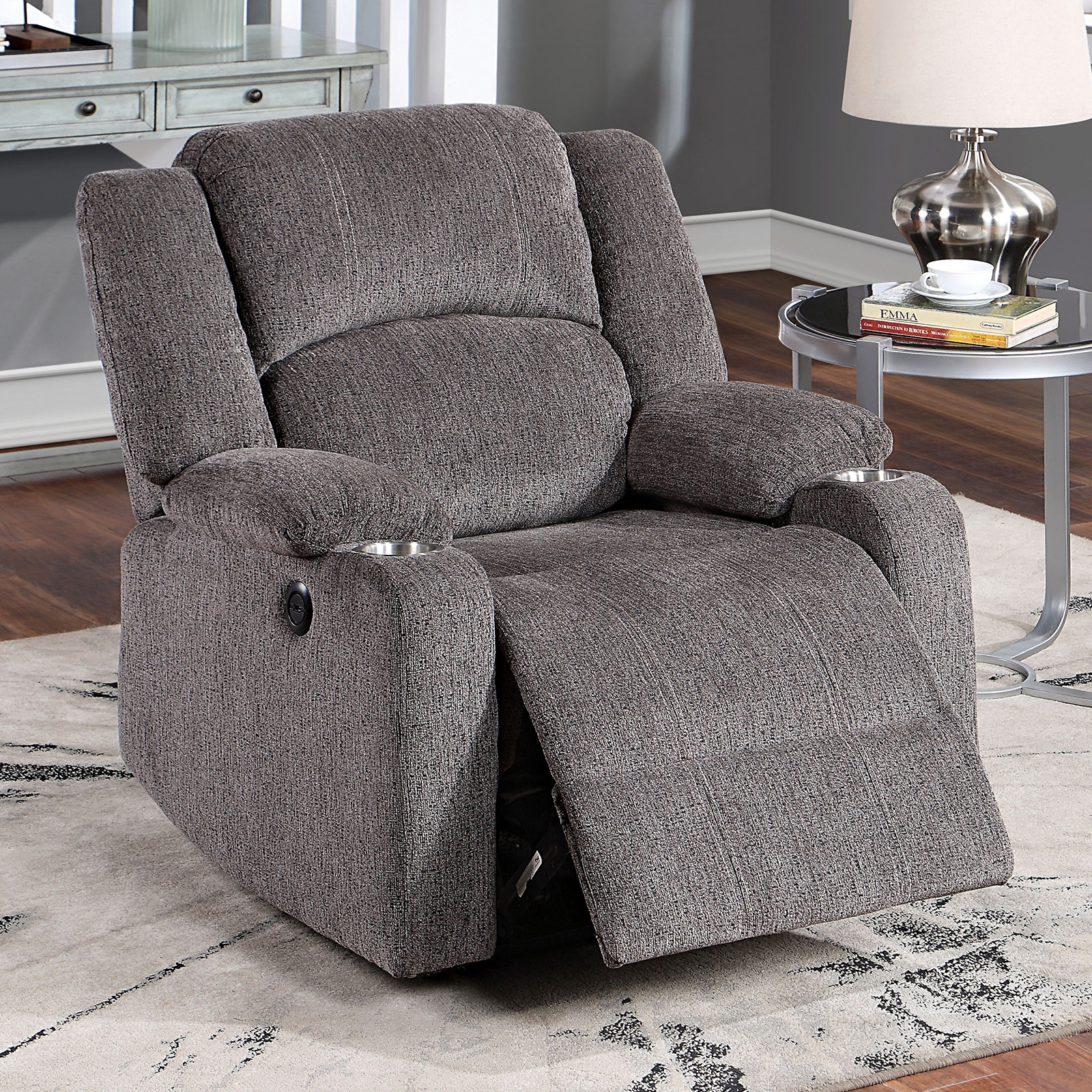  Power Recliner, Gray 