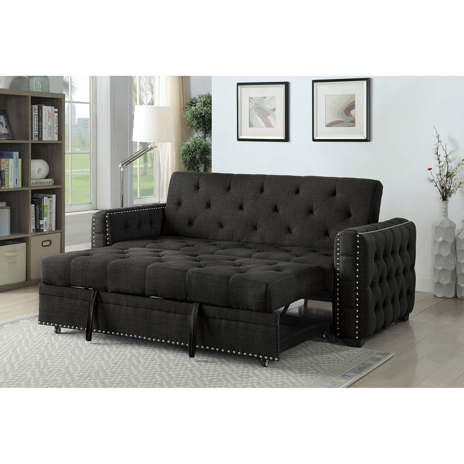 Furniture of America Living Room Futon Sofa CM2604PK Furniture