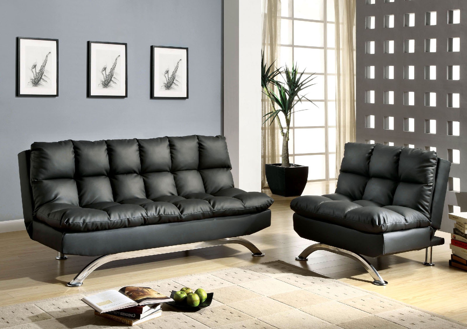 Real leather outlet futon