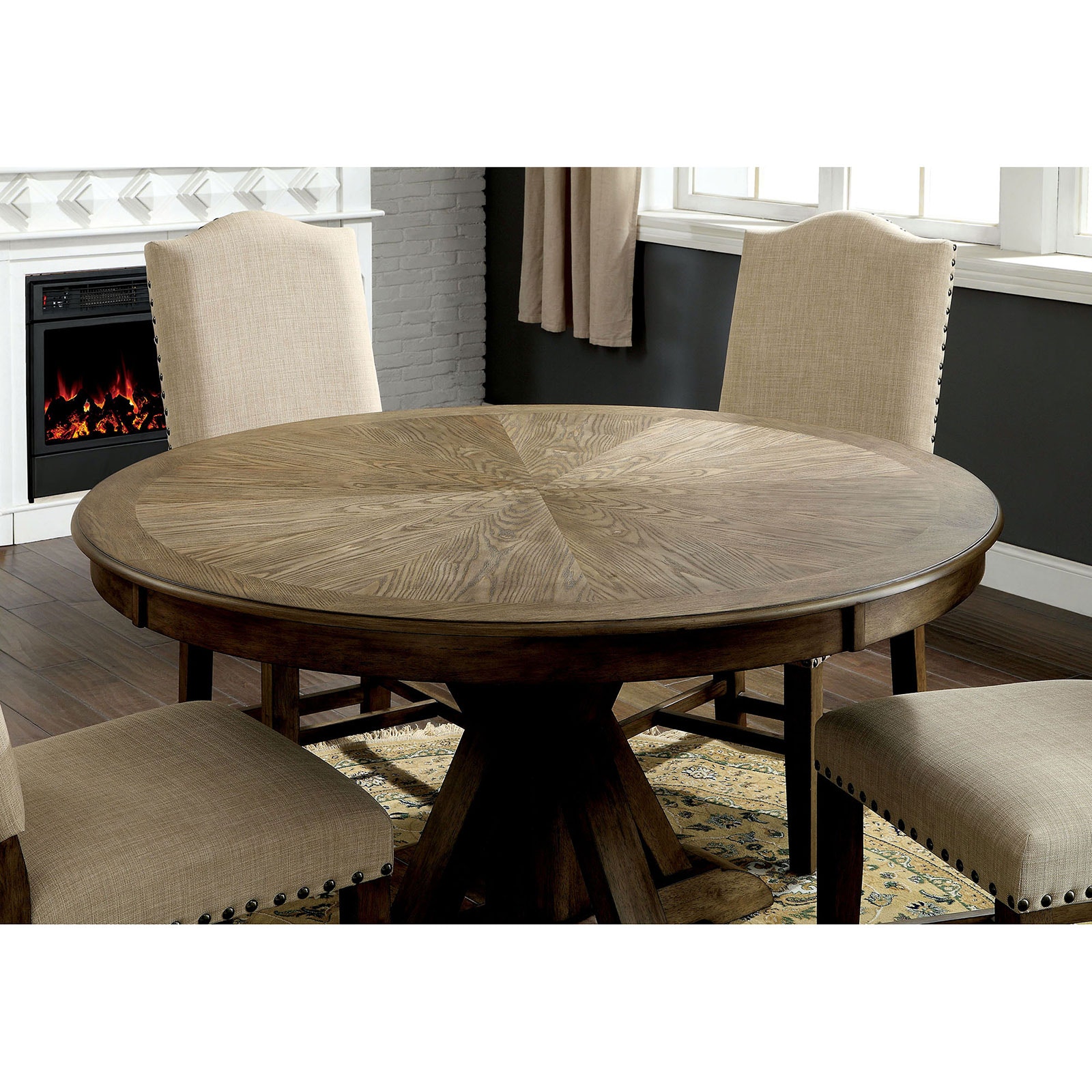Furniture of America Casual Dining Round Dining Table