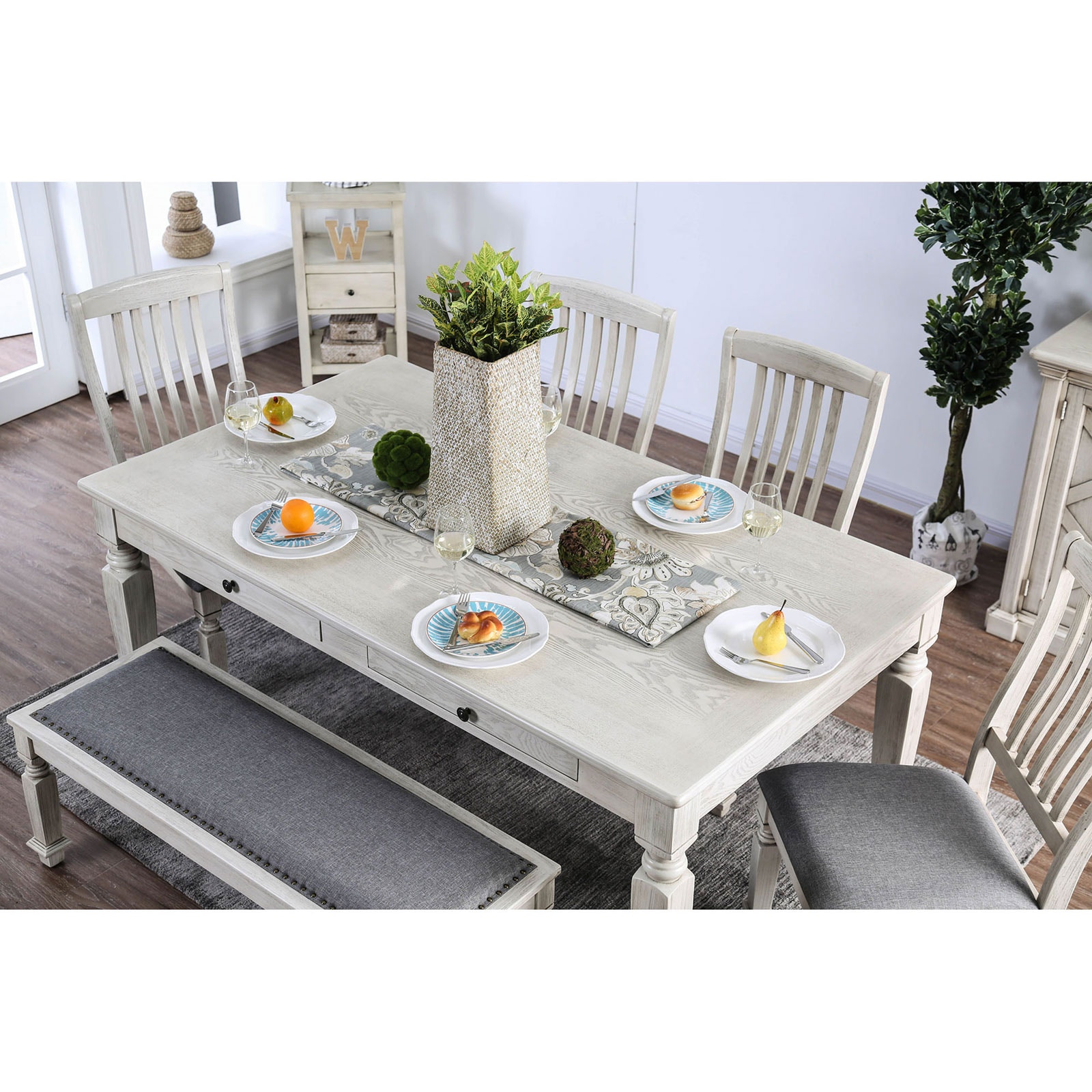 Furniture of America Casual Dining 7 Pc. Dining Table Set CM3089T