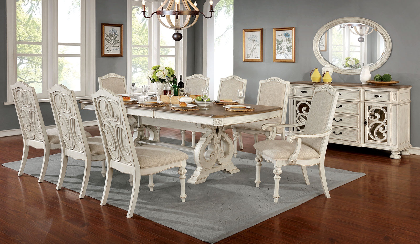 furniture of america arcadia dining table