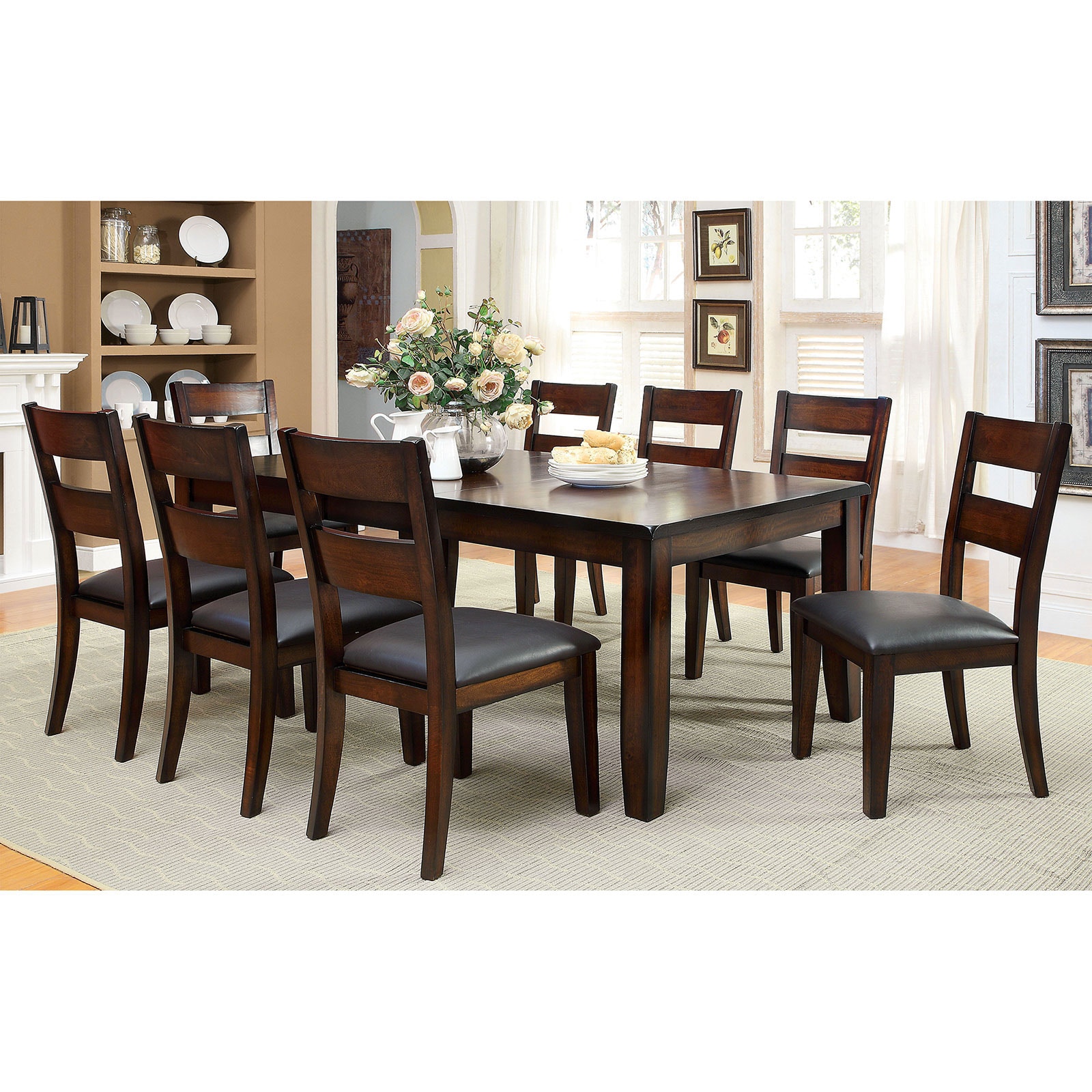 cherry wood dining table set