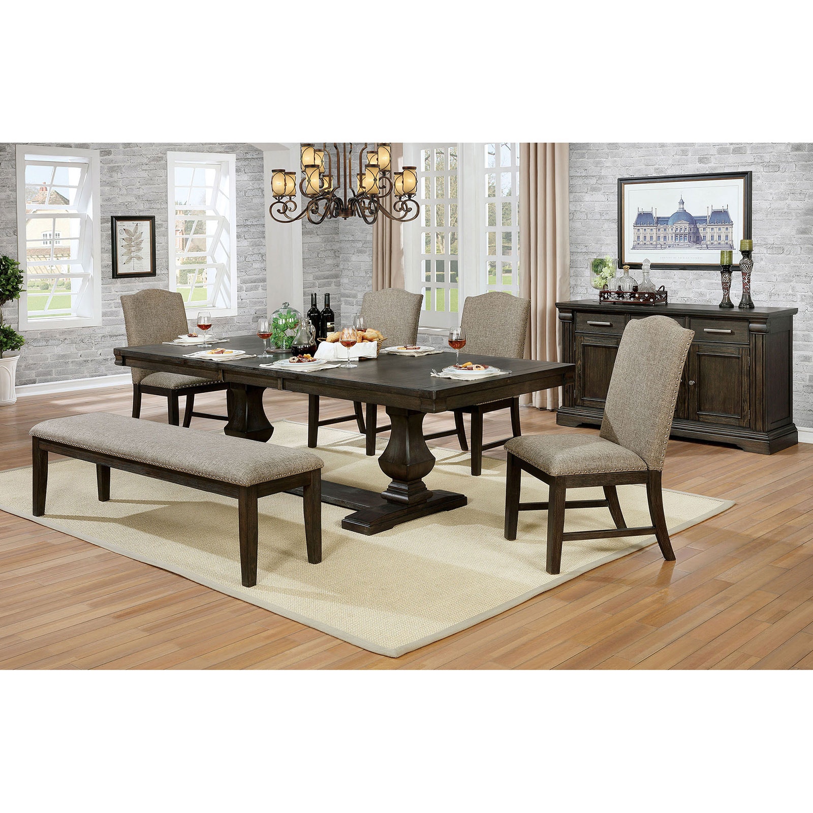 Casual dining best sale table with bench