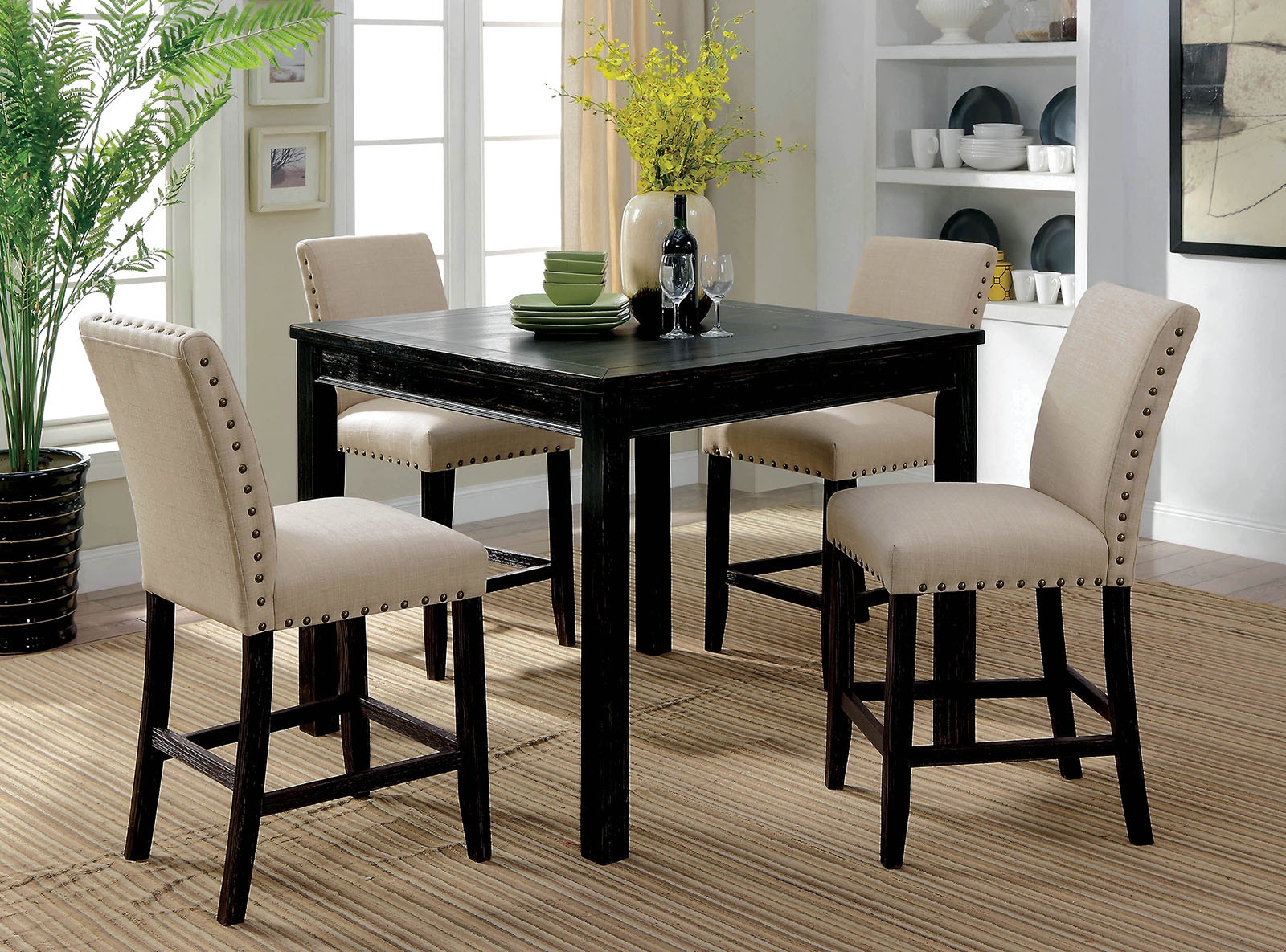 5 pc counter height dining table set