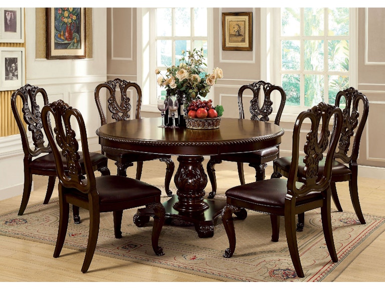 Furniture Of America Dining Room Round Table Cm3319rt Furniture Of America Dining Room Round Table Cm3319rt At Simply