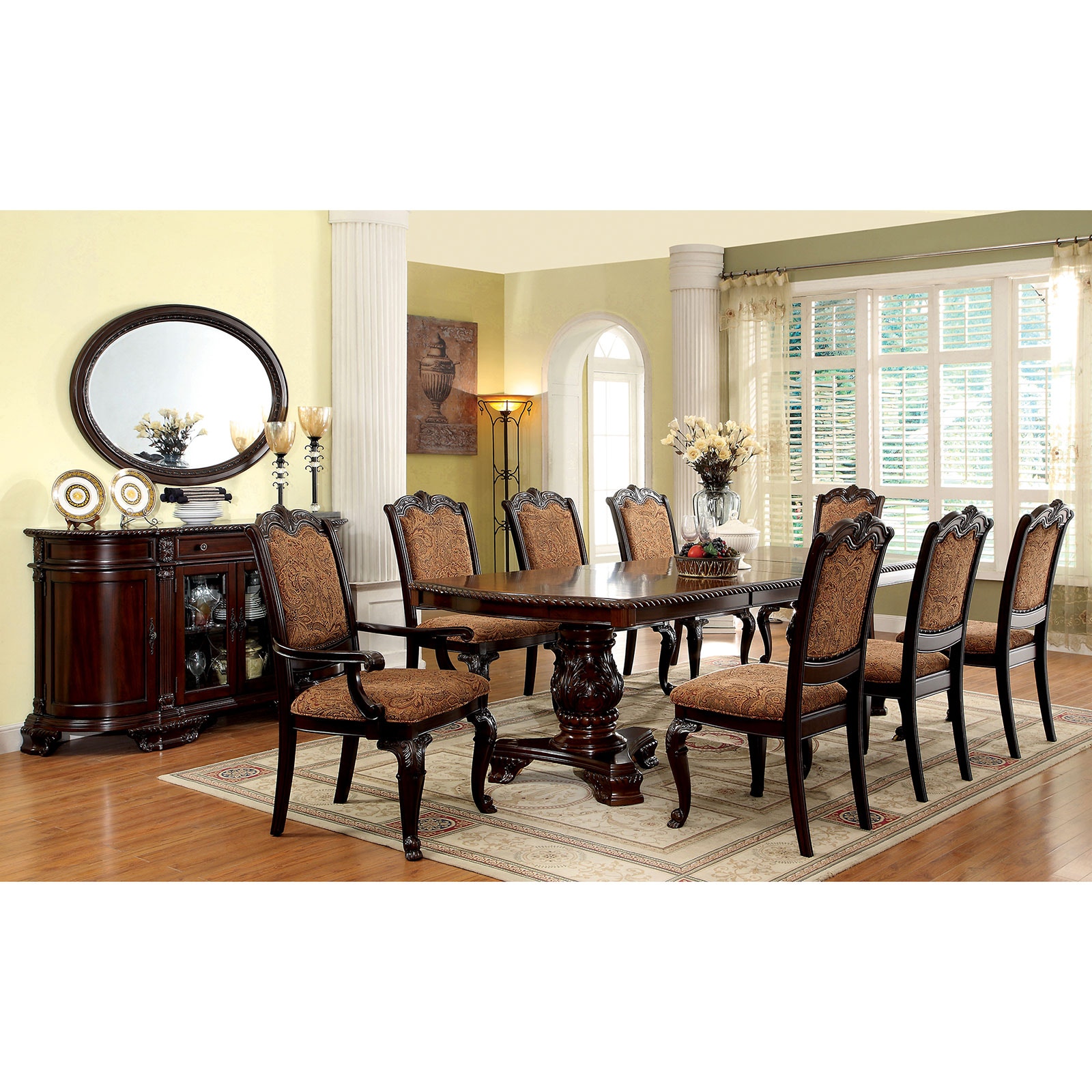 furniture of america 9 piece dining set