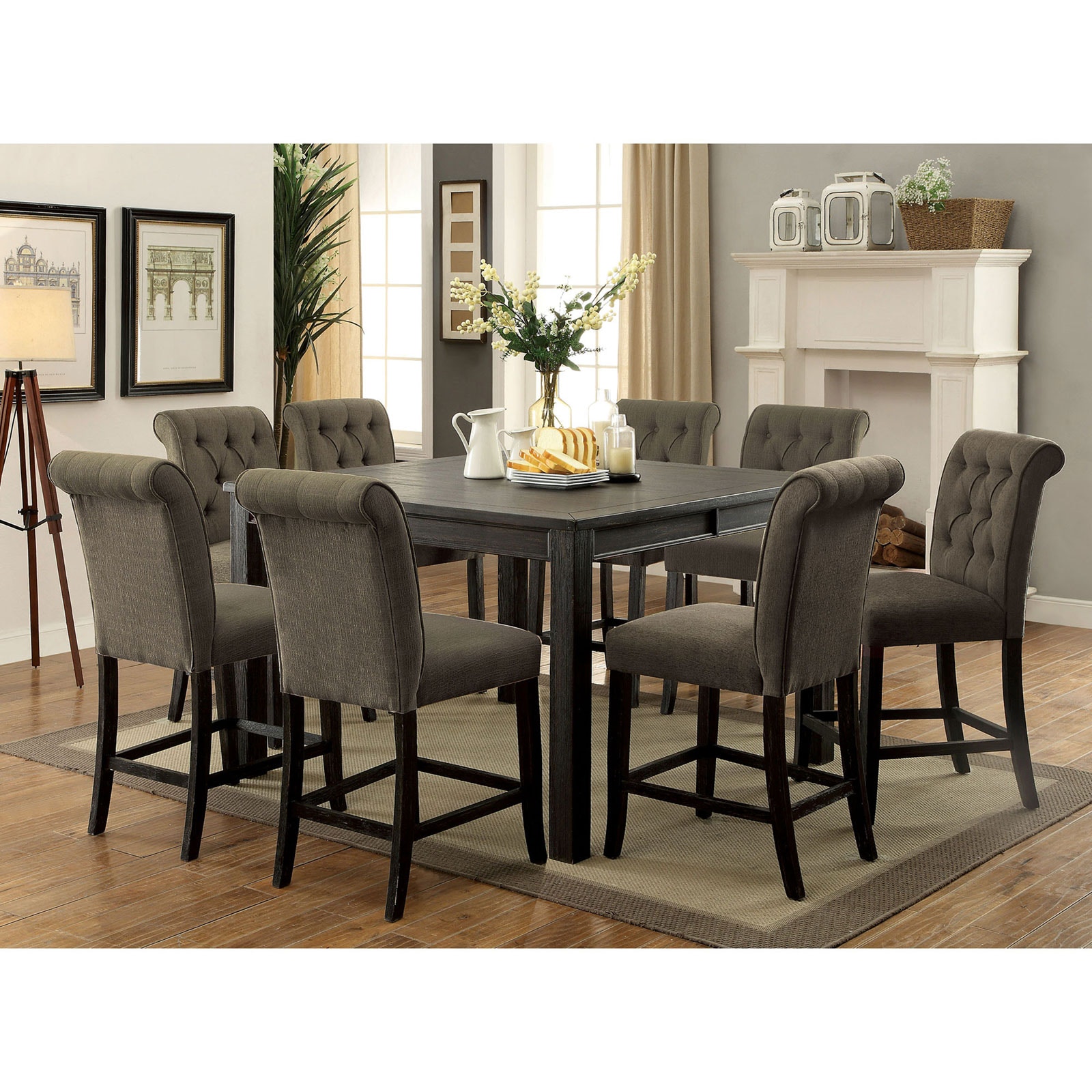 8 seat counter height dining table