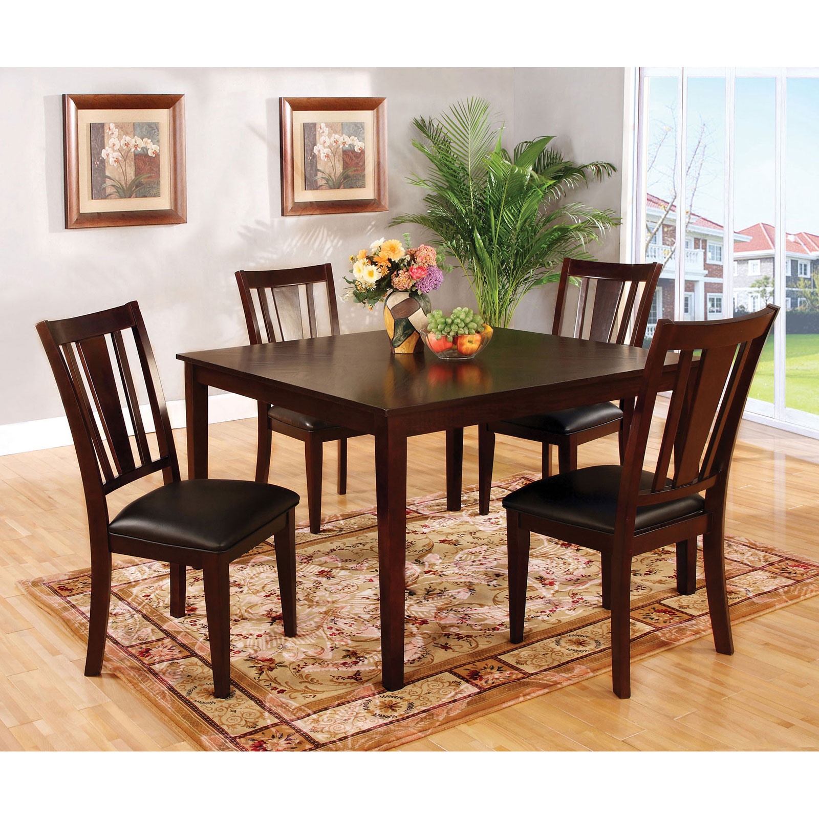 Furniture of America 7 Pc. Sq. Dining Table Set CM3325T-7PC