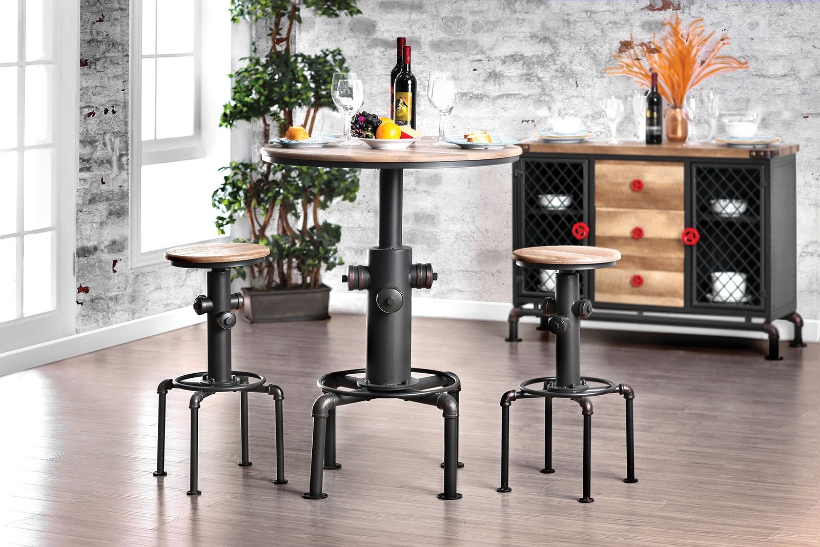 Furniture of America 3 Pc. Bar Table Set CM3367BT-3PC
