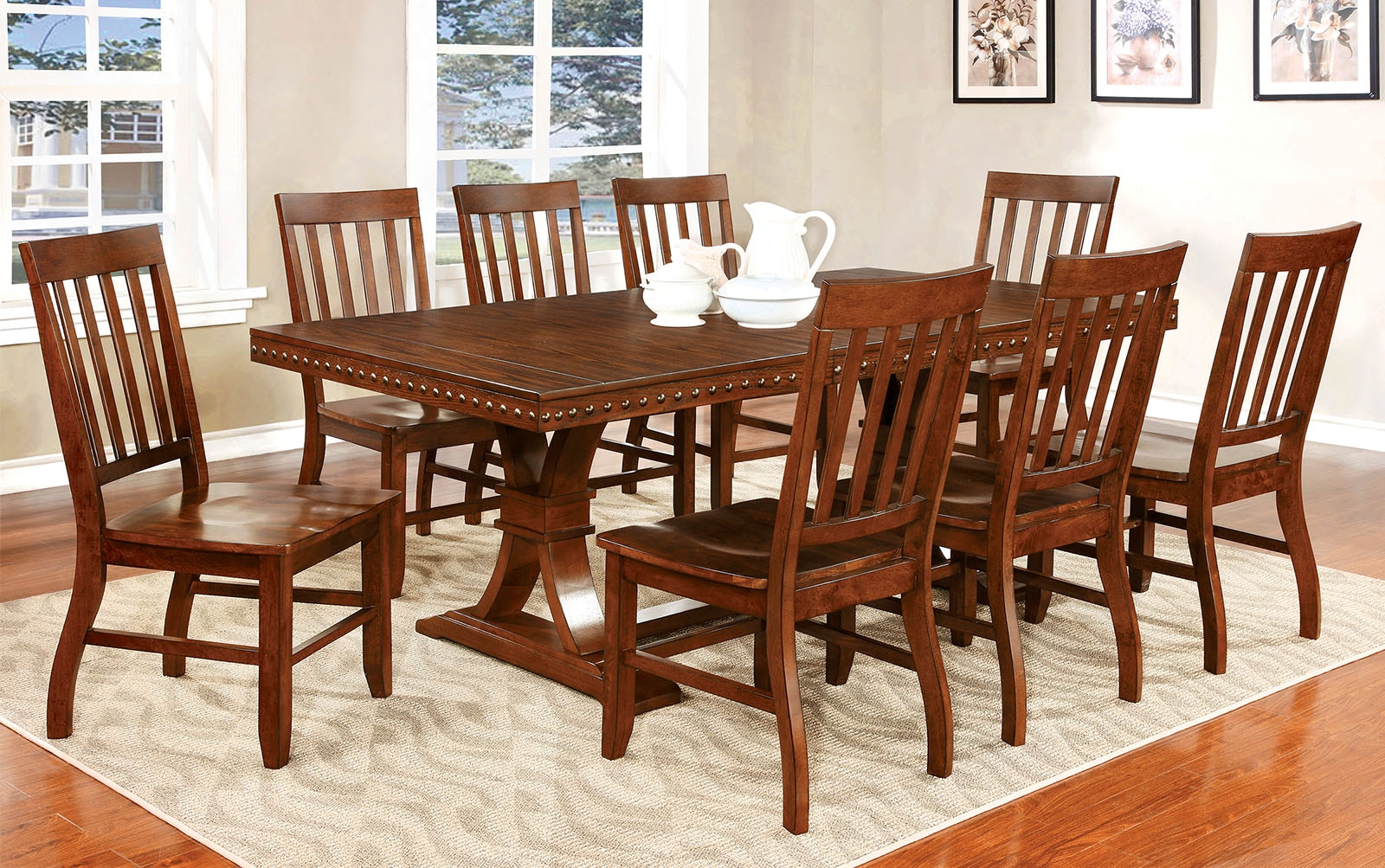Furniture of America Casual Dining Dining Table CM3437TTABLE Leon