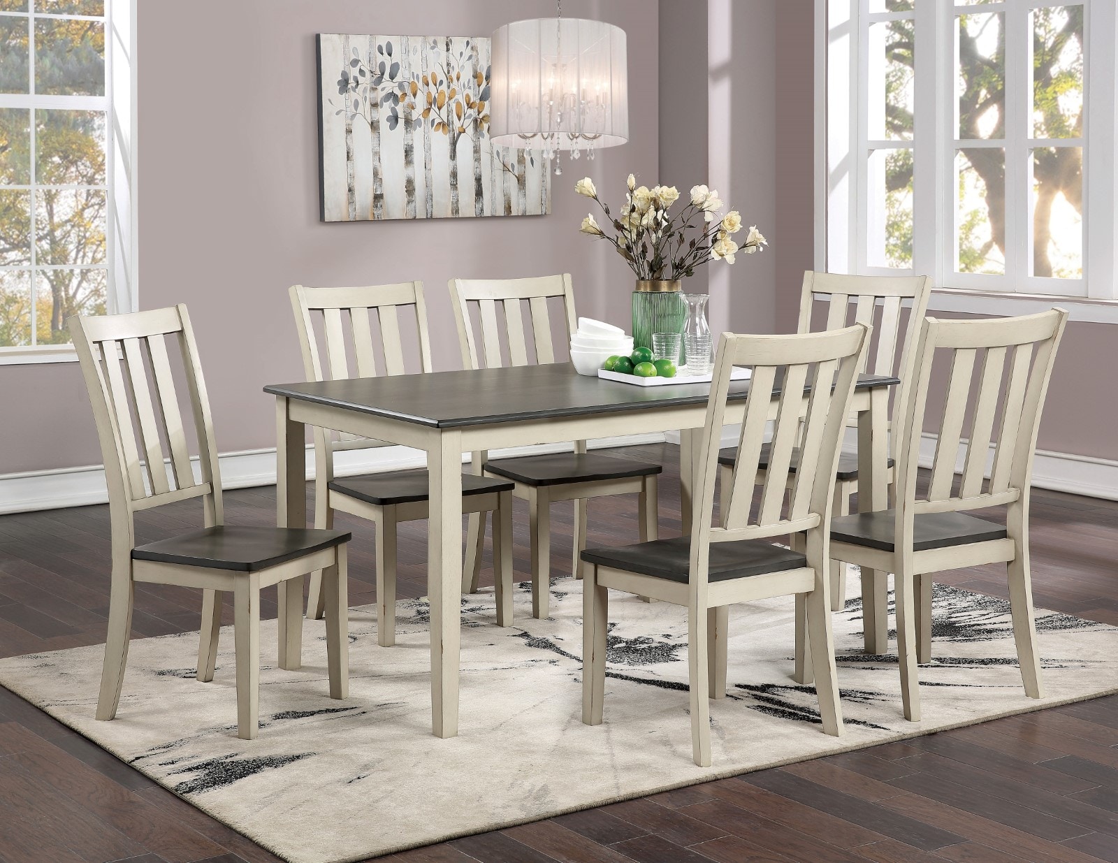  7 Pc. Dining Table Set 
