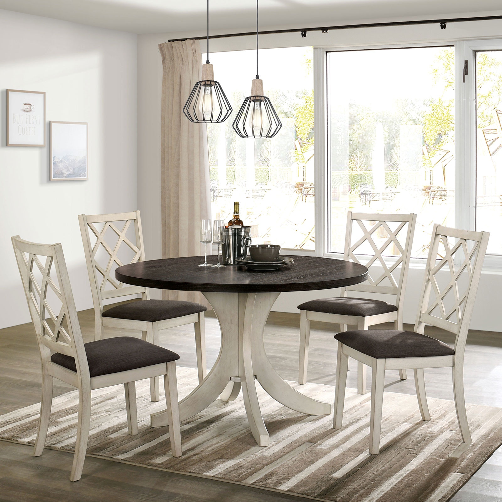 Furniture of America Round Dining Table CM3491RT-TABLE