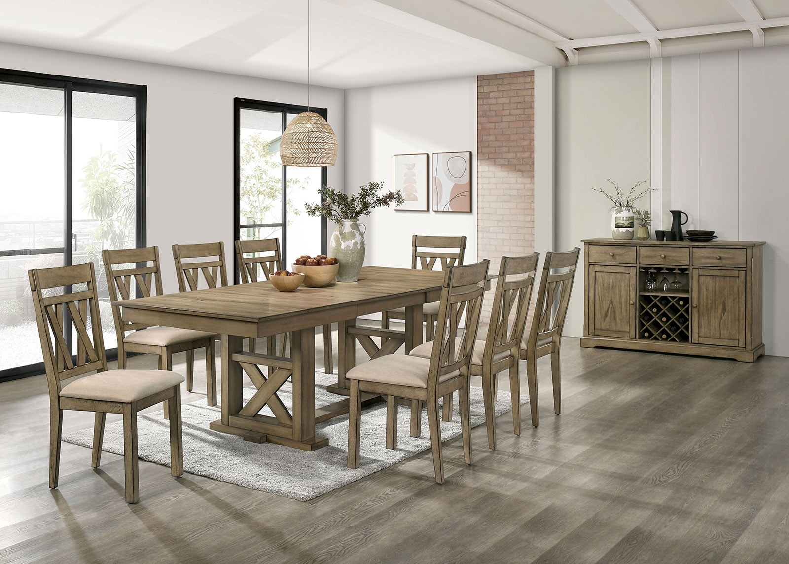  7 Pc. Dining Table Set 