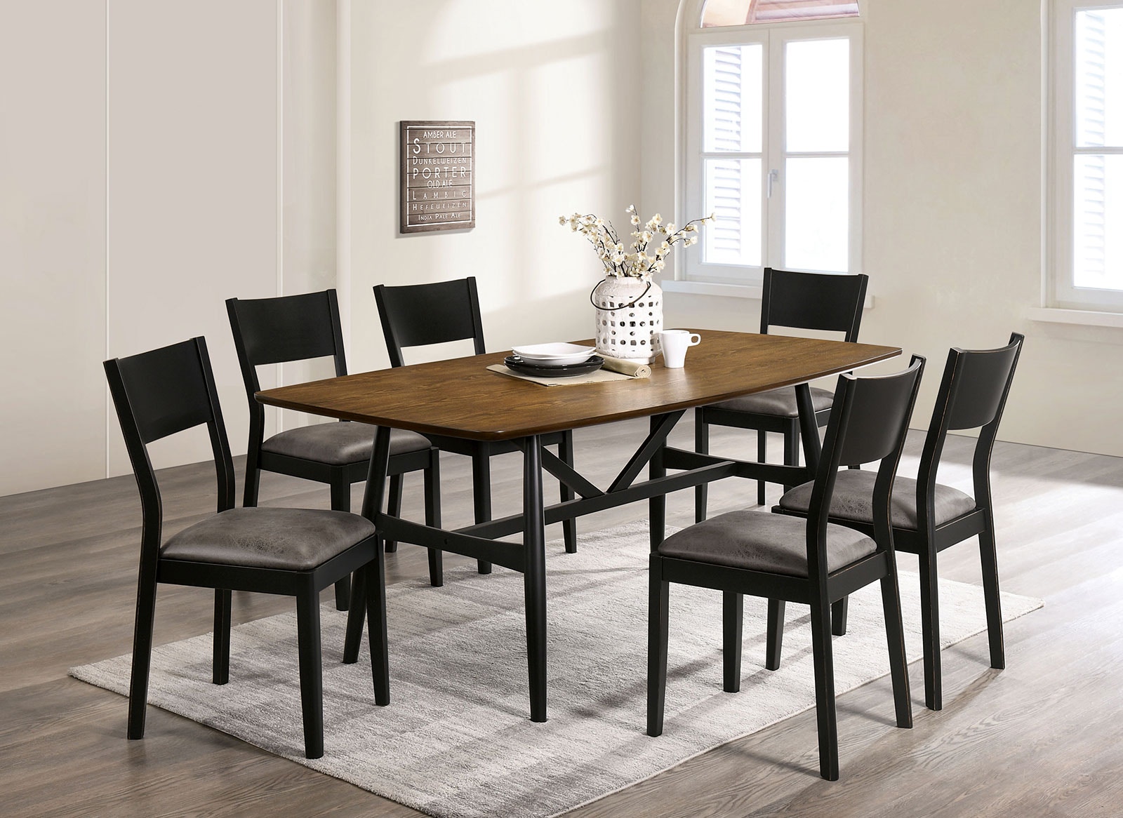 7 Pc. Dining Table Set 