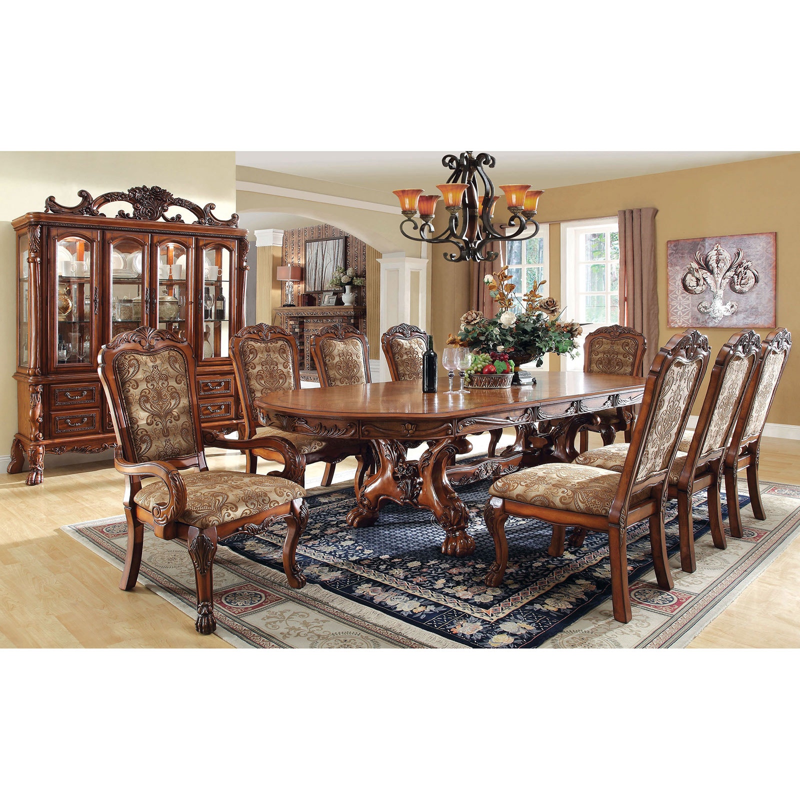 Dining room set discount with hutch and buffet