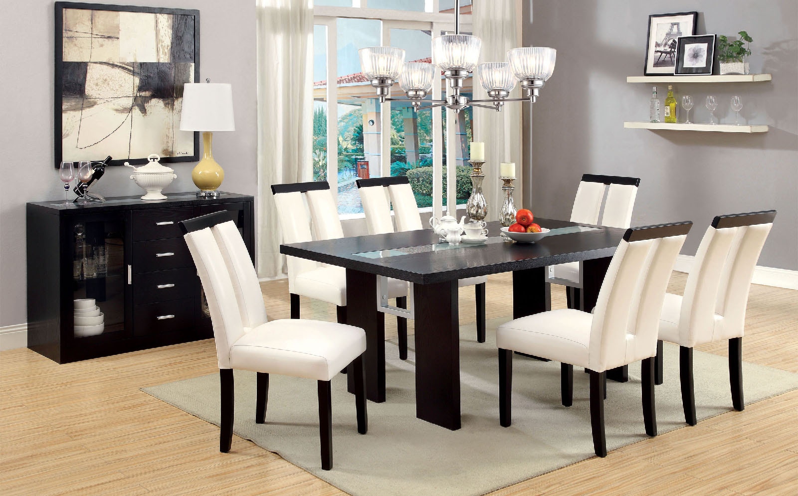 furniture of america glass dining table