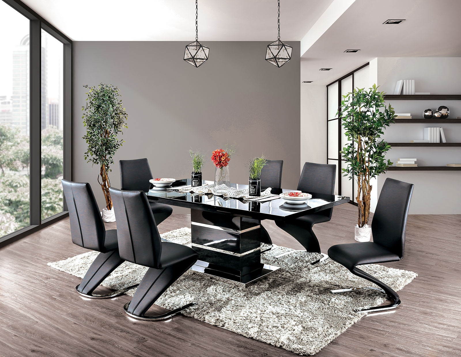 Black gloss deals kitchen table