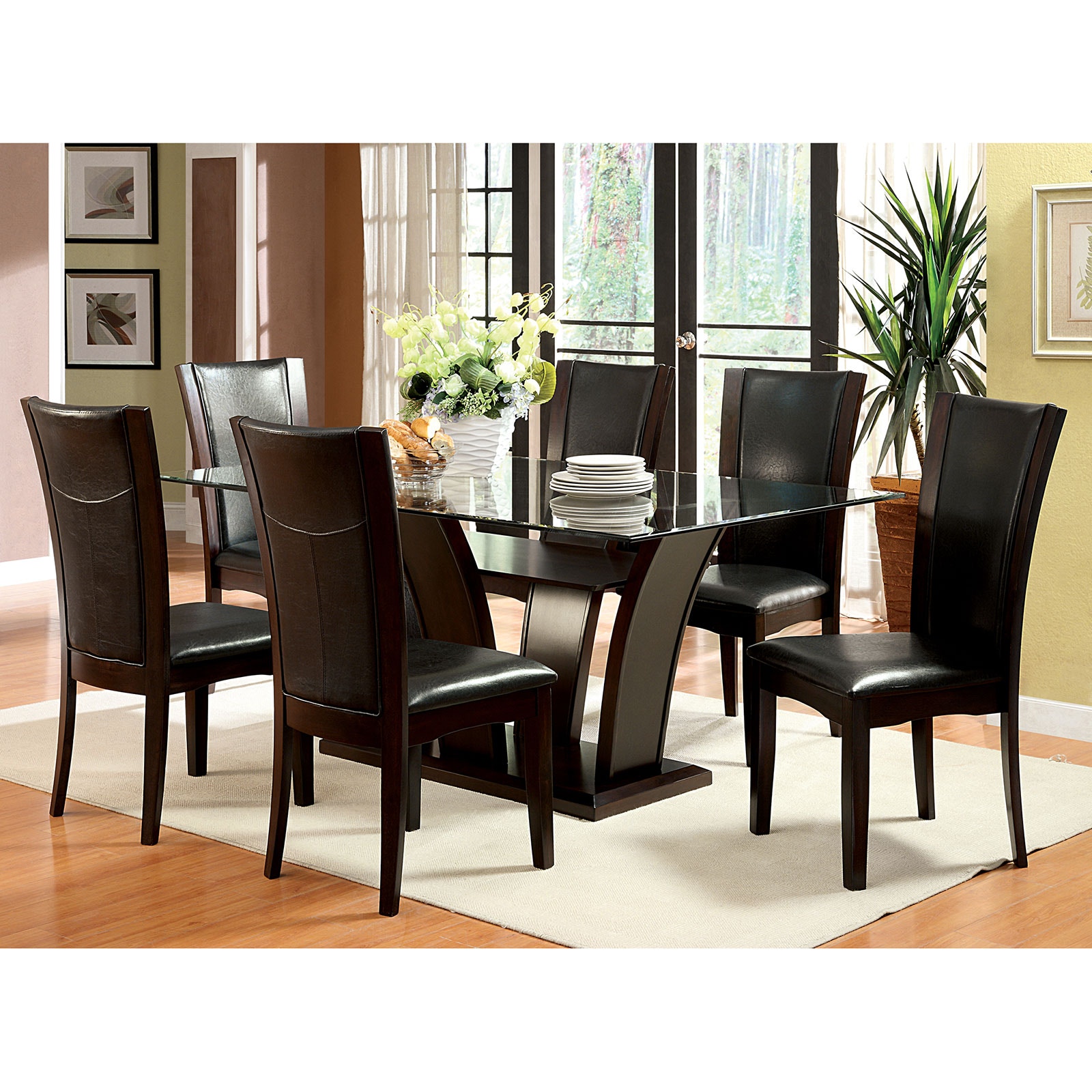 furniture of america 7 dining table set