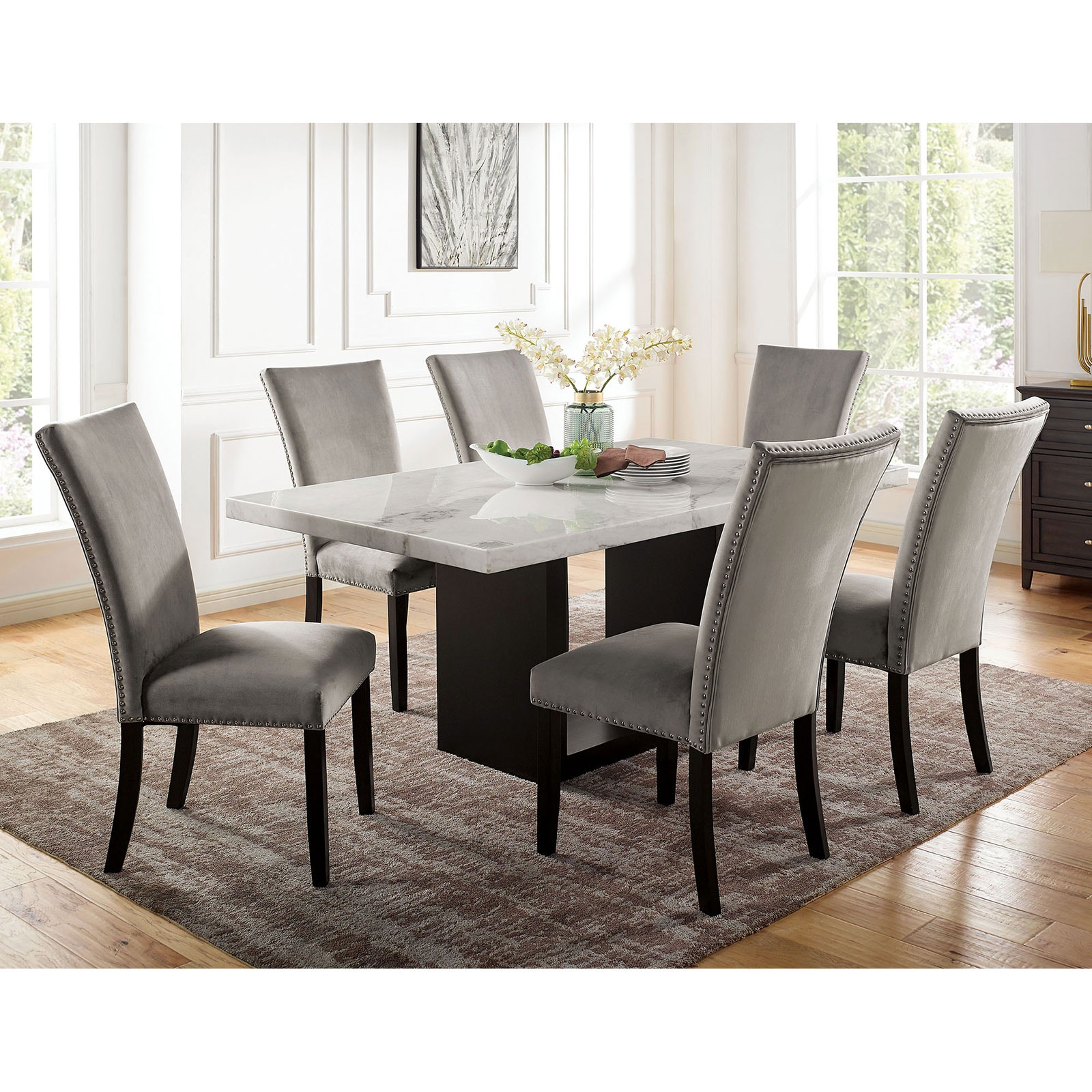 furniture of america 7 dining table set