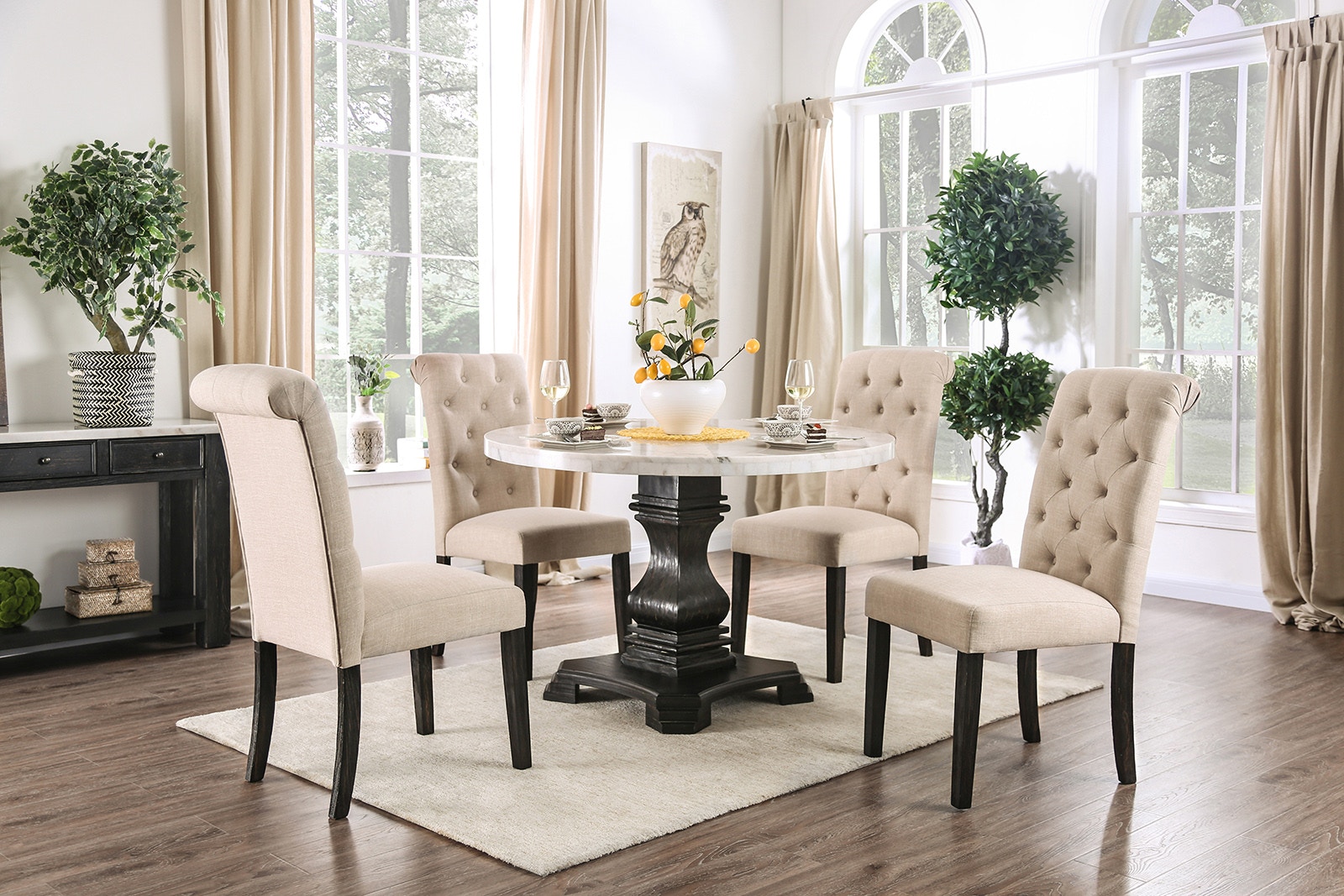 5pc round dining online table set