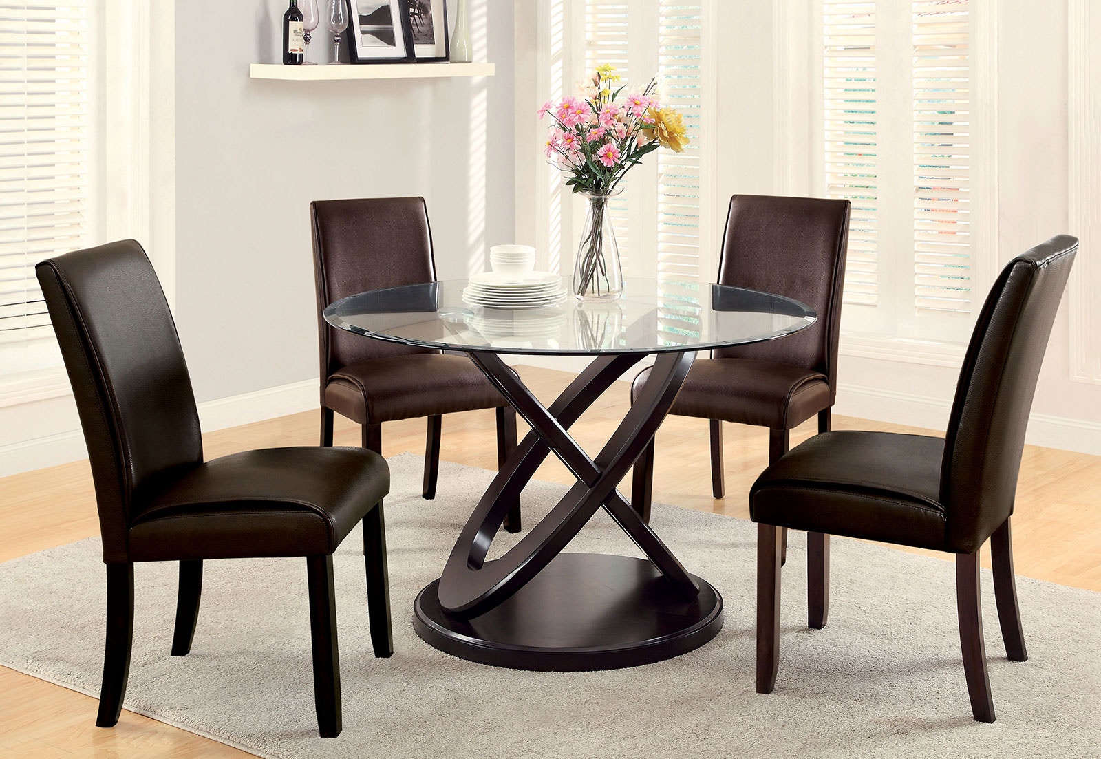  5 Pc. Round Dining Table Set 