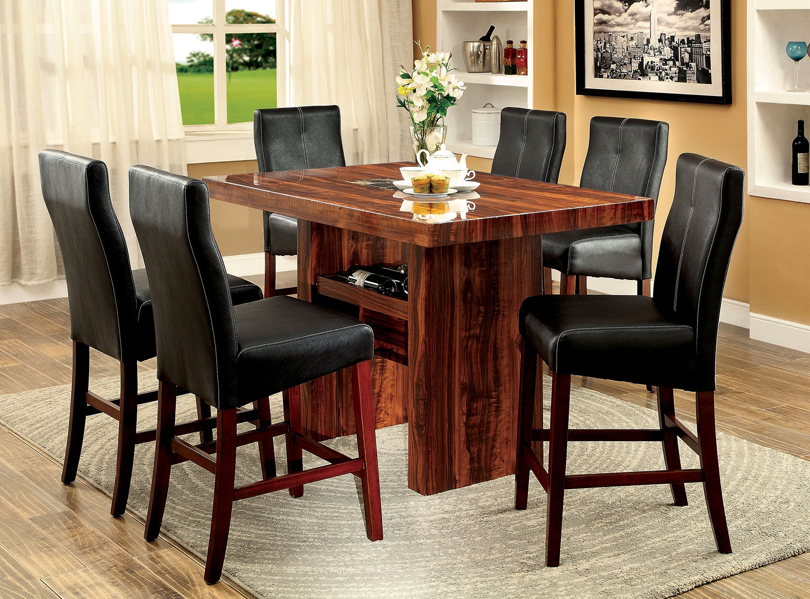 Furniture of America Casual Dining 7 Pc. Counter Height