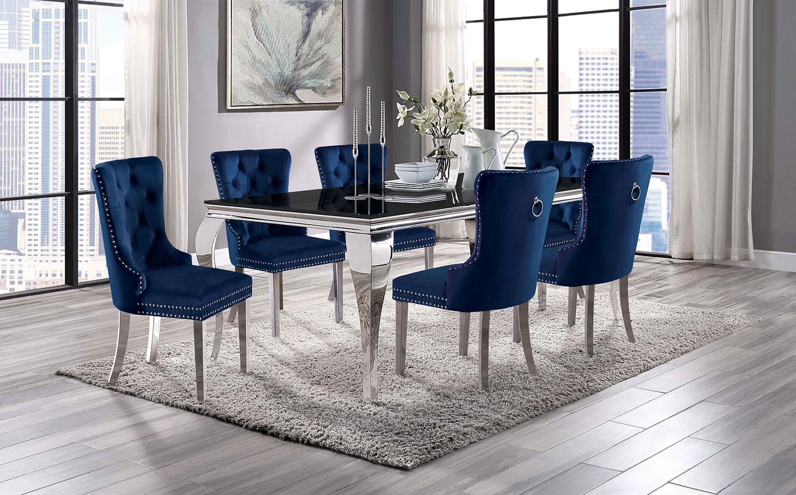 masuo0226NORAsテーブル1100 typeA イベント限定仕様 Furniture of America Casual Dining 7 Pc. Dining Table Set