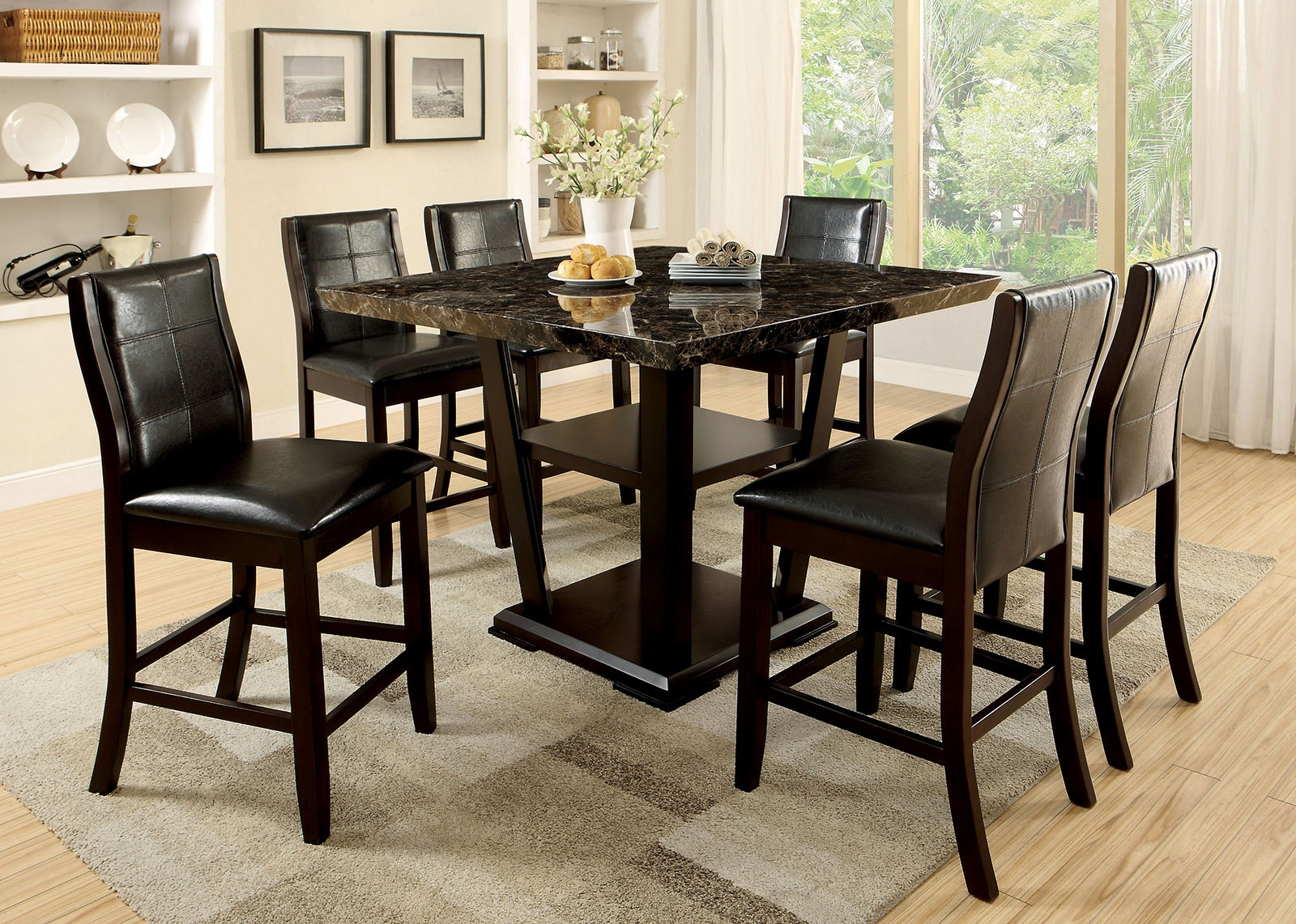 Luxury counter deals height dining sets