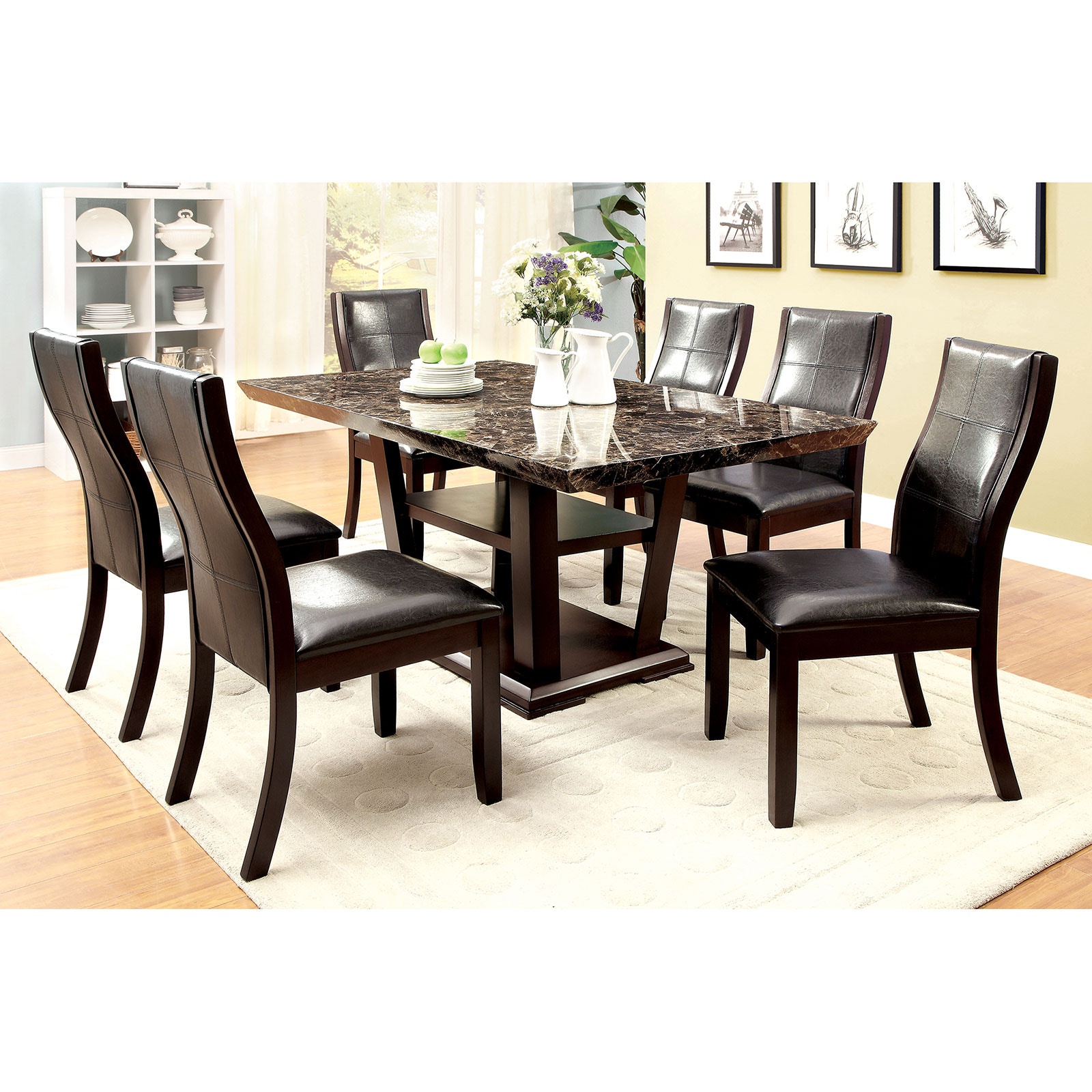 Furniture of America Casual Dining 7 Pc. Dining Table Set CM3933T