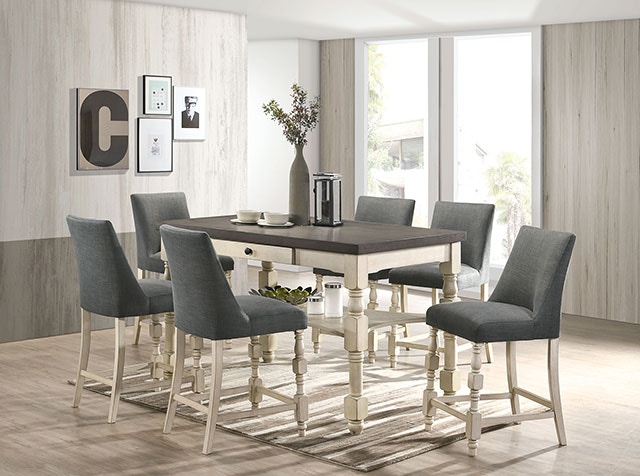  7 Pc. Counter Height. Table Set 