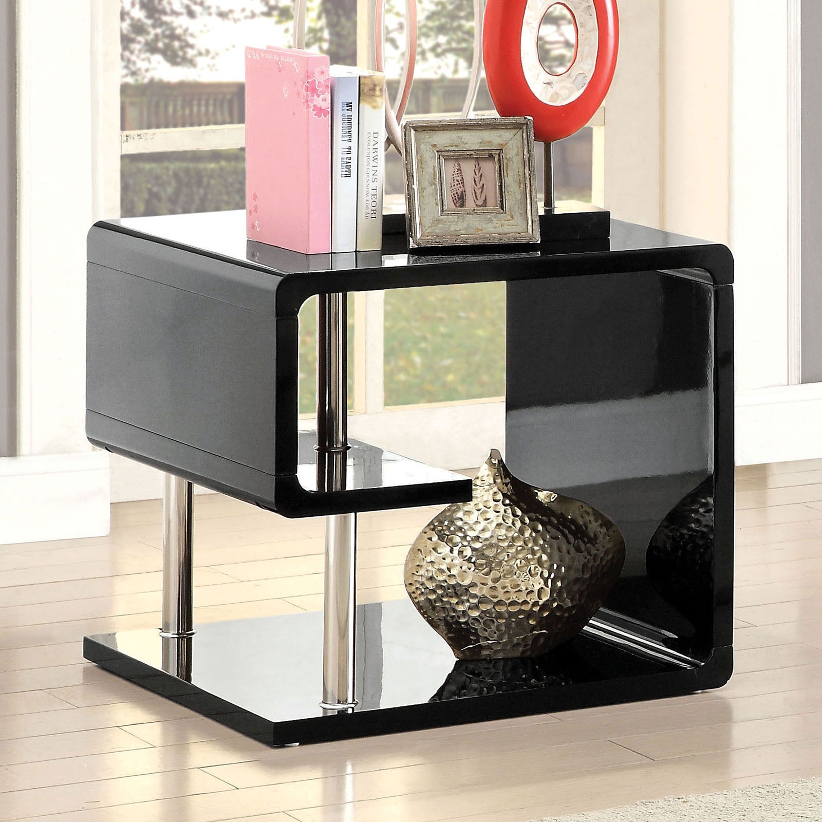 Furniture of America End Table CM4057BK-E
