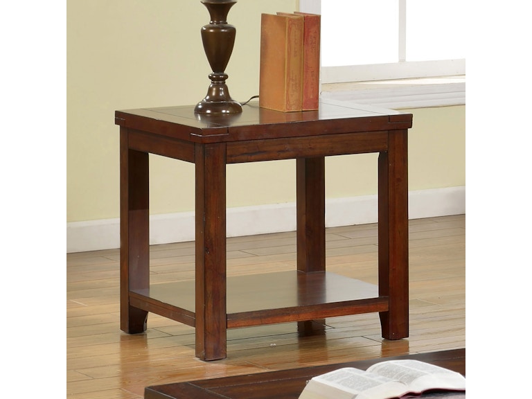 Furniture Of America Living Room End Table Cherry Cm4107e Furniture Max Cherry Wood Dresser And End Table