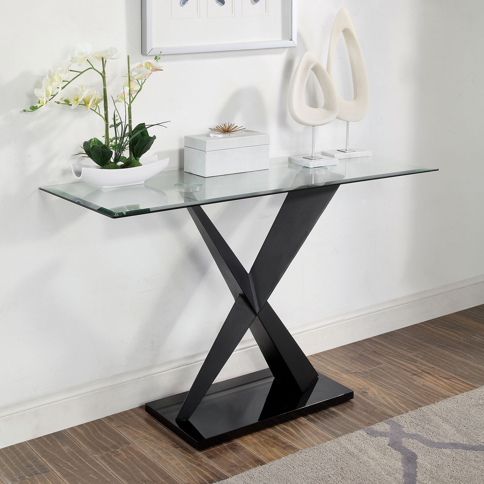 Furniture of America Sofa Table, Black CM4191BK-S-TABLE