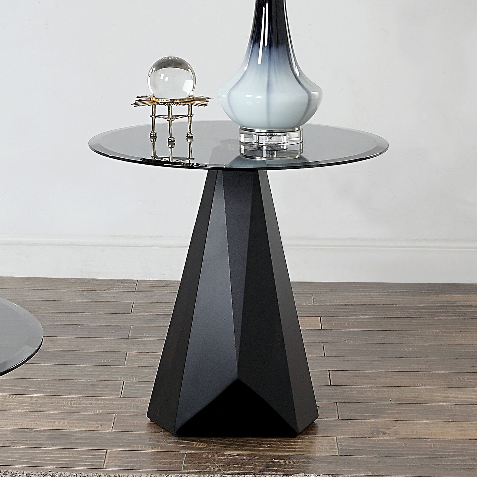 Furniture of America End Table, Black/Gray CM4192BK-E-TABLE